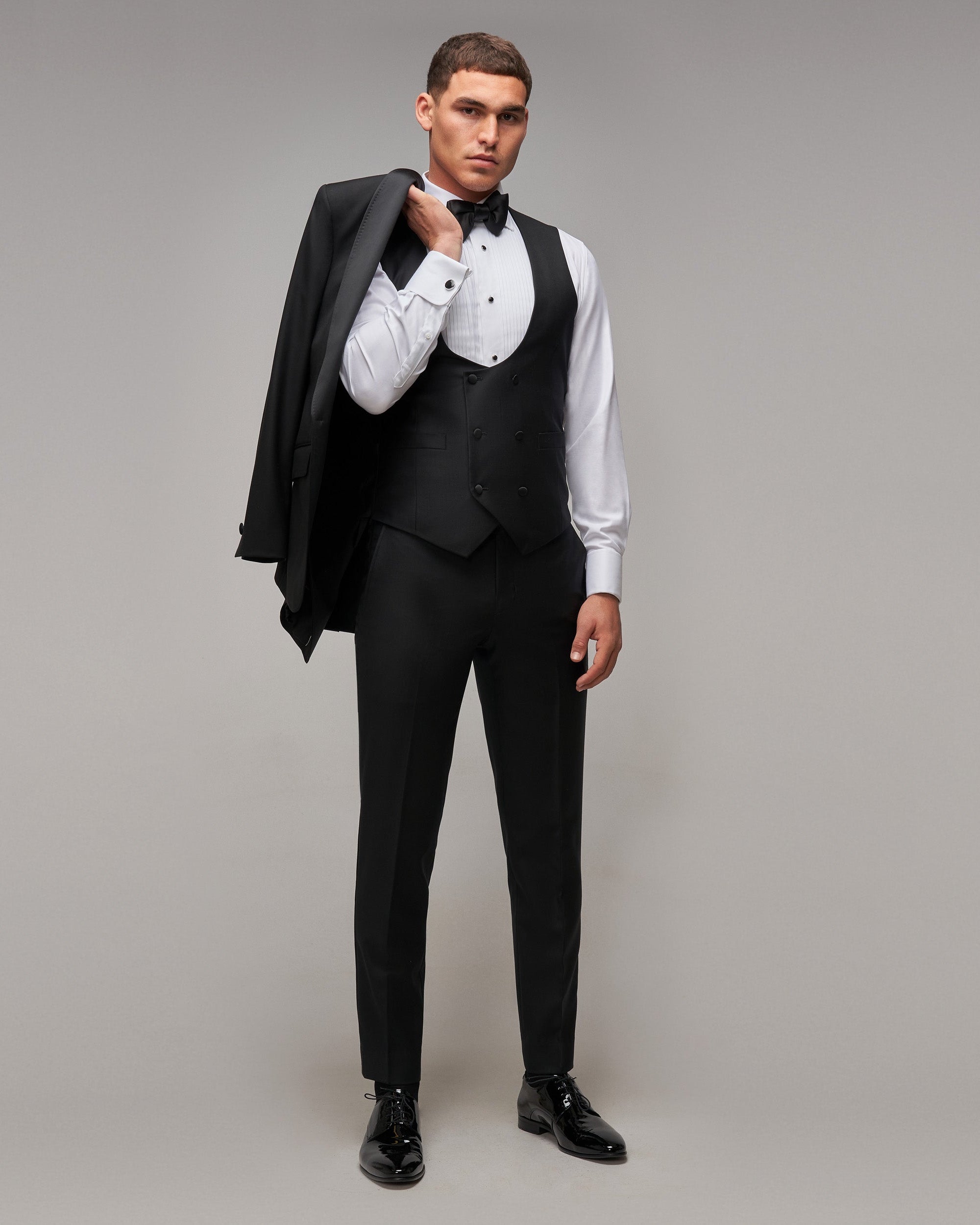 Black Shawl Collar Tuxedo - Brent Wilson