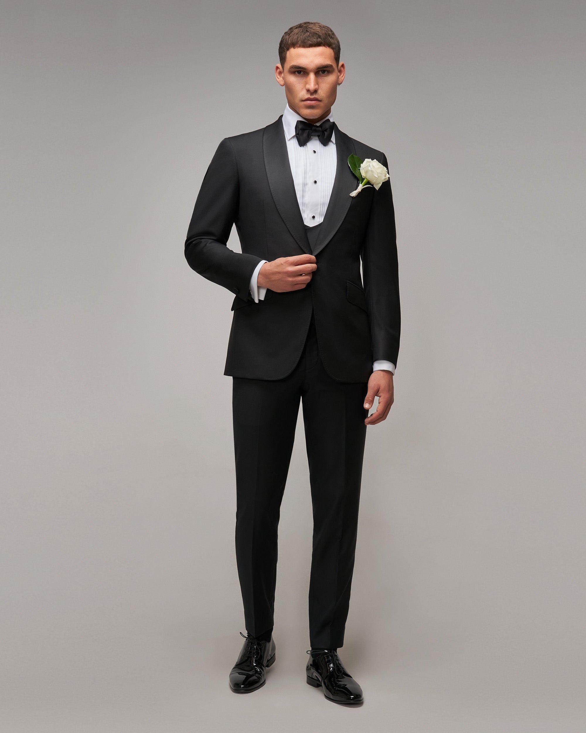 Black Shawl Collar Tuxedo - Brent Wilson