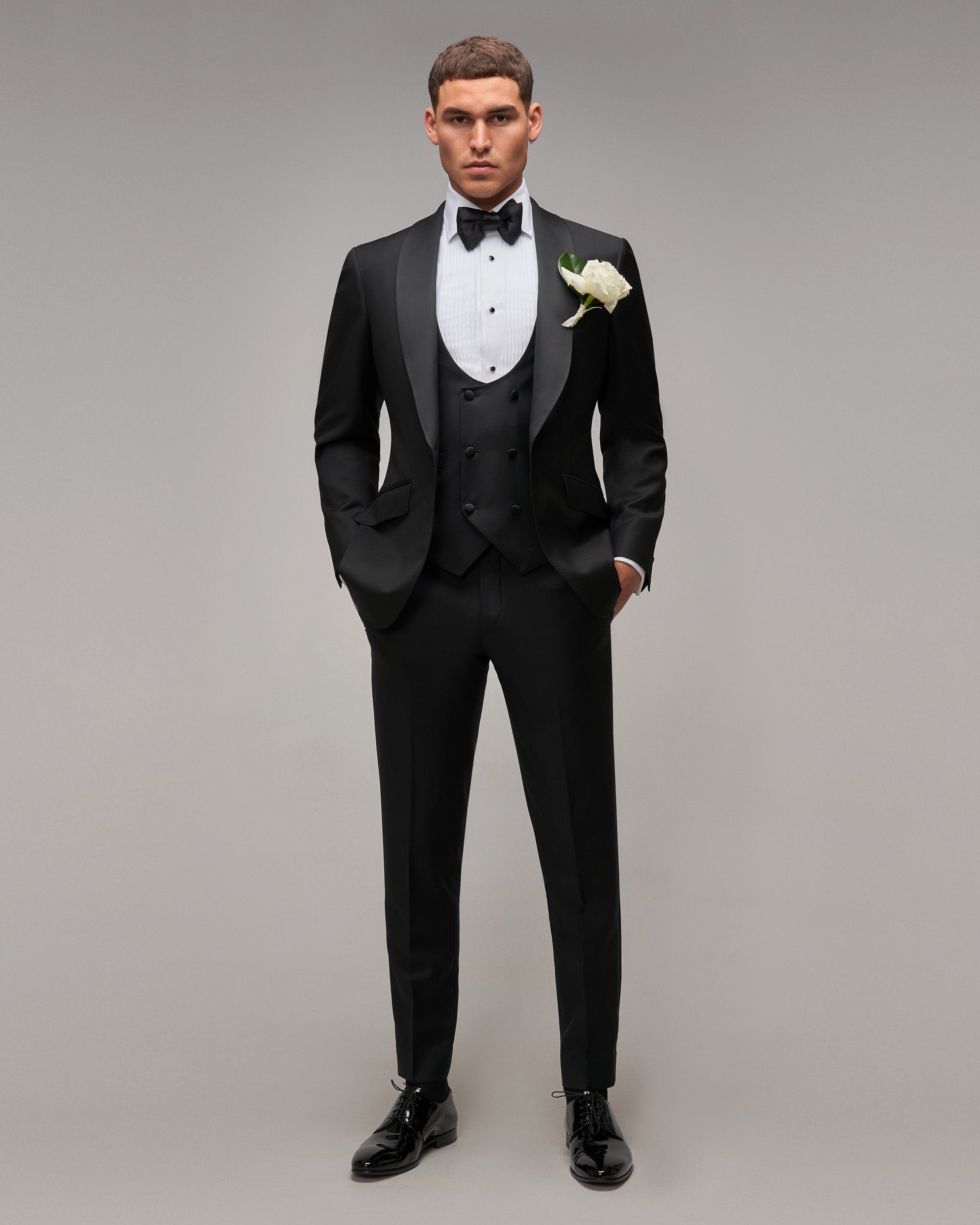 Black Shawl Collar Tuxedo - Brent Wilson