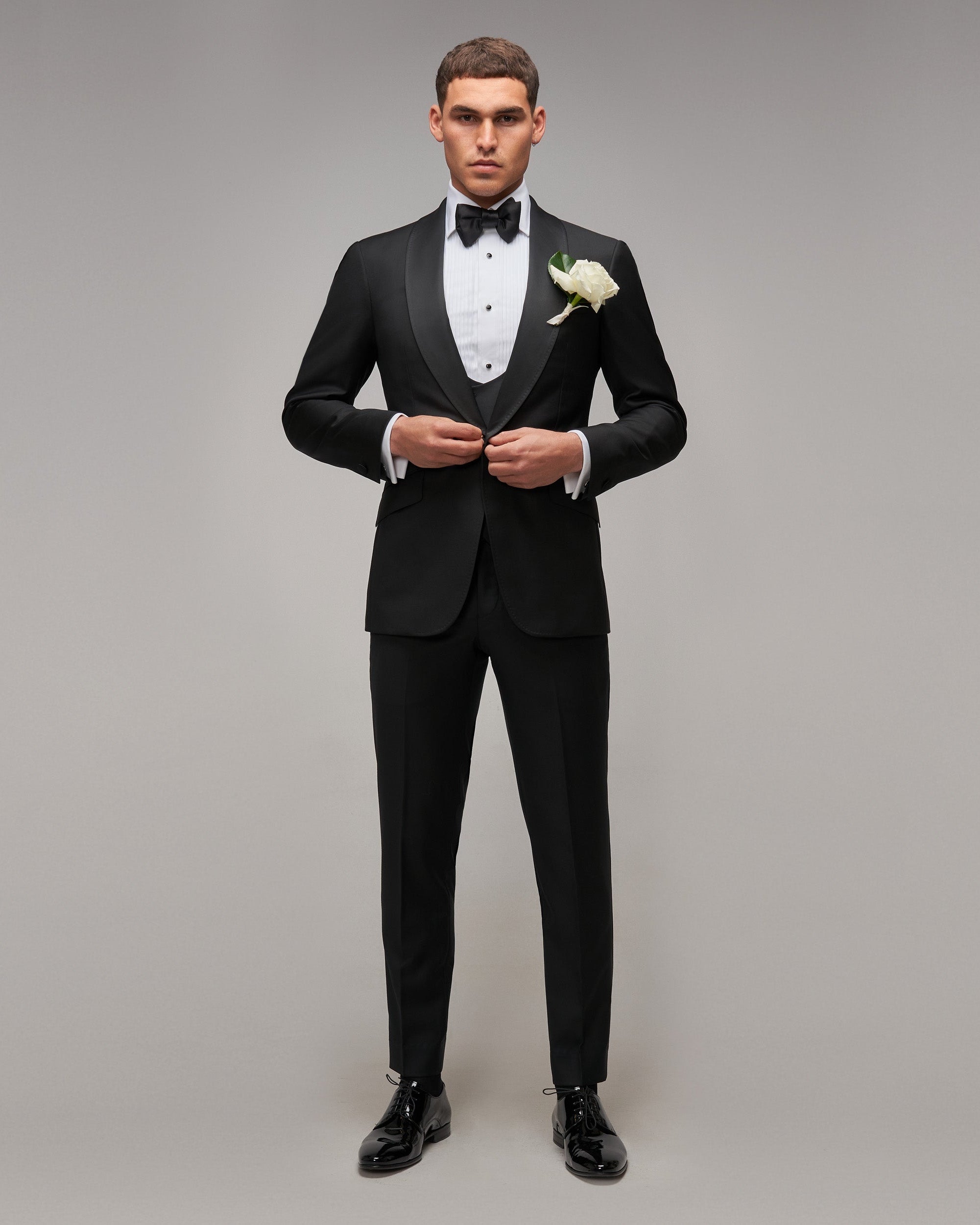 Black Shawl Collar Tuxedo - Brent Wilson