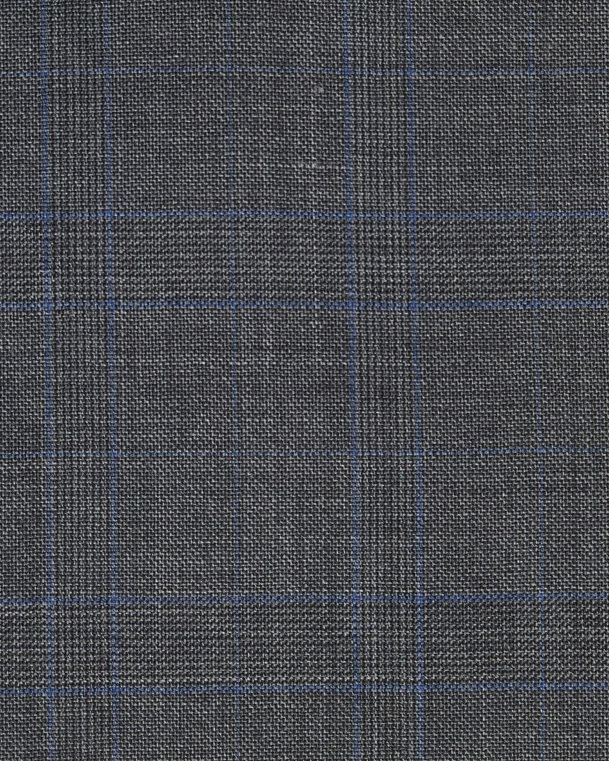 Grey / Blue Check Suit - Brent Wilson