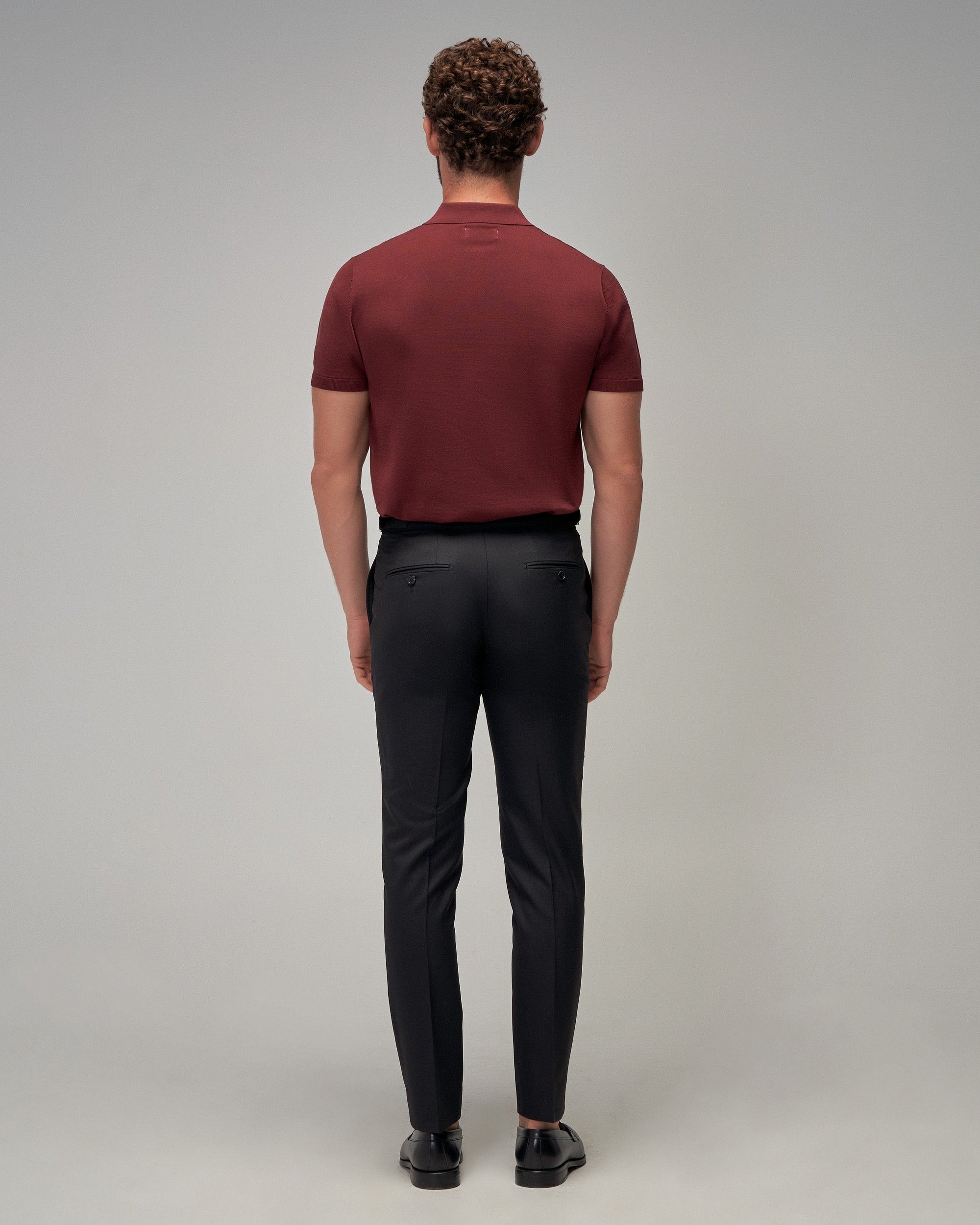 Knit Polo - Burgundy - Brent Wilson