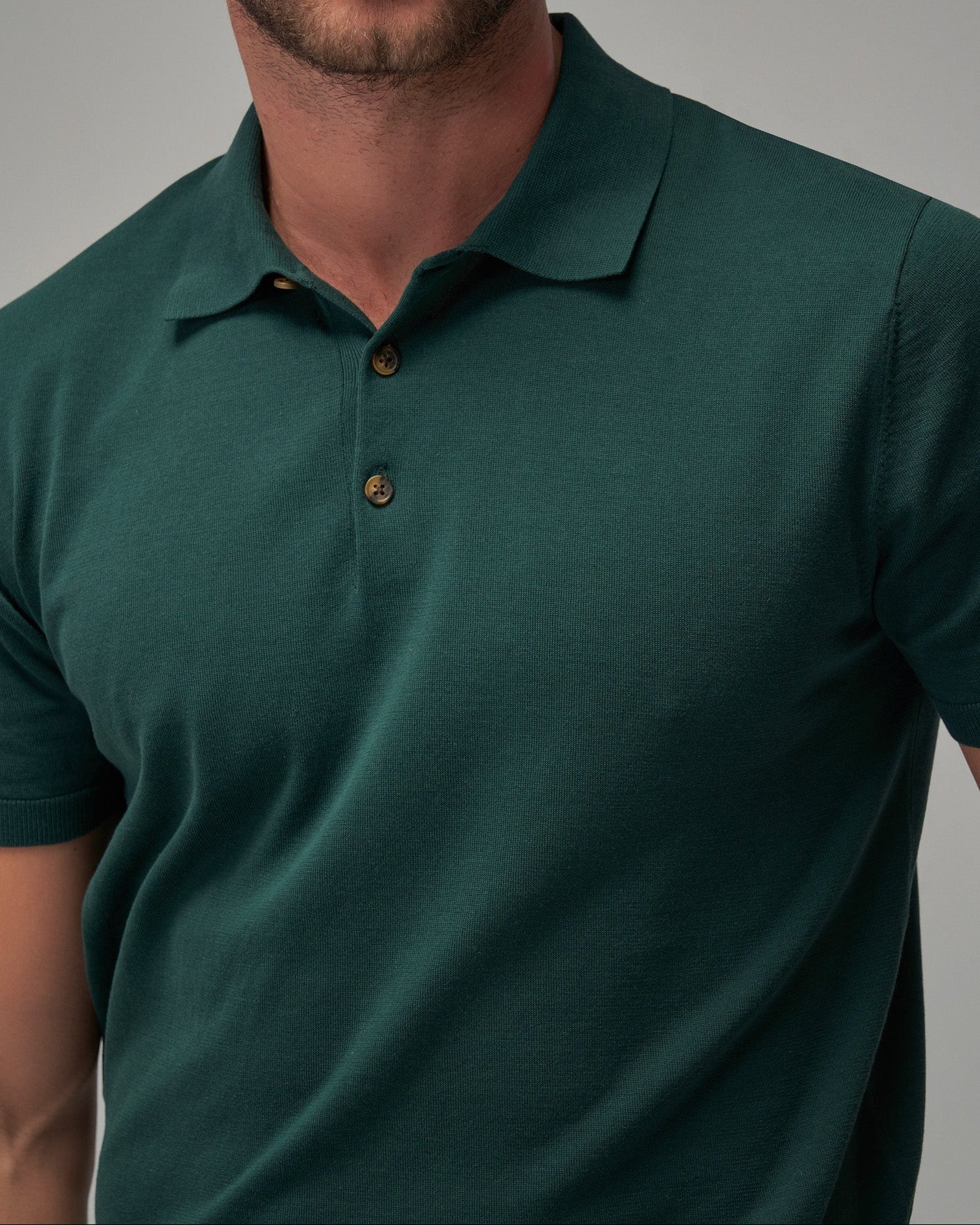 Knit Polo - Green - Brent Wilson