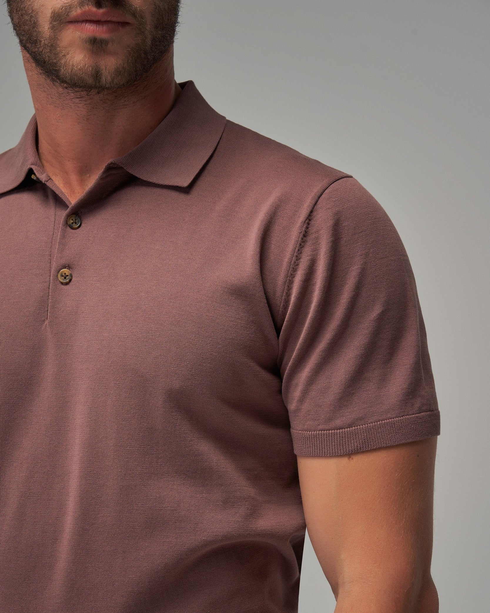 Knit Polo - Lt Brown - Brent Wilson