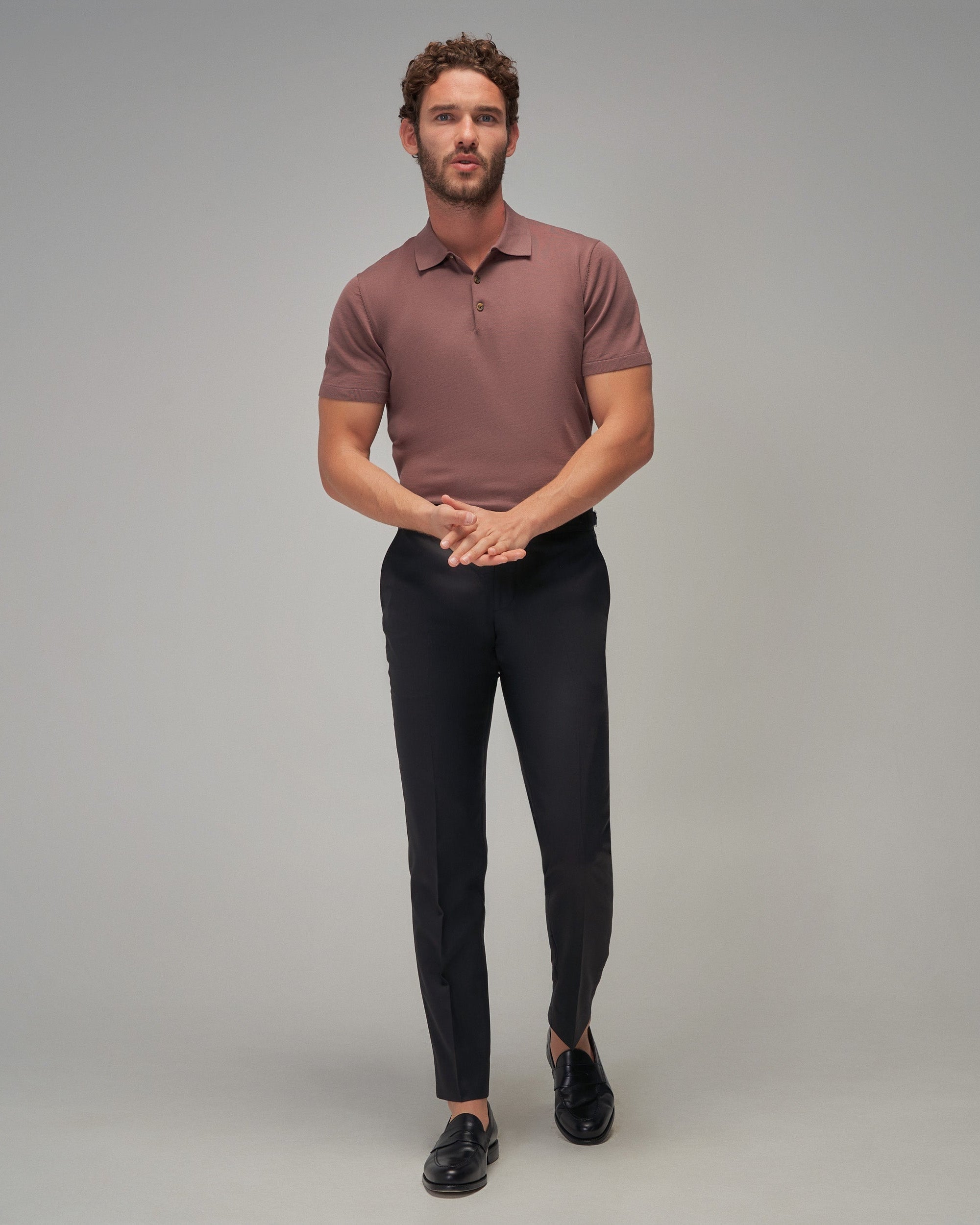 Knit Polo - Lt Brown - Brent Wilson