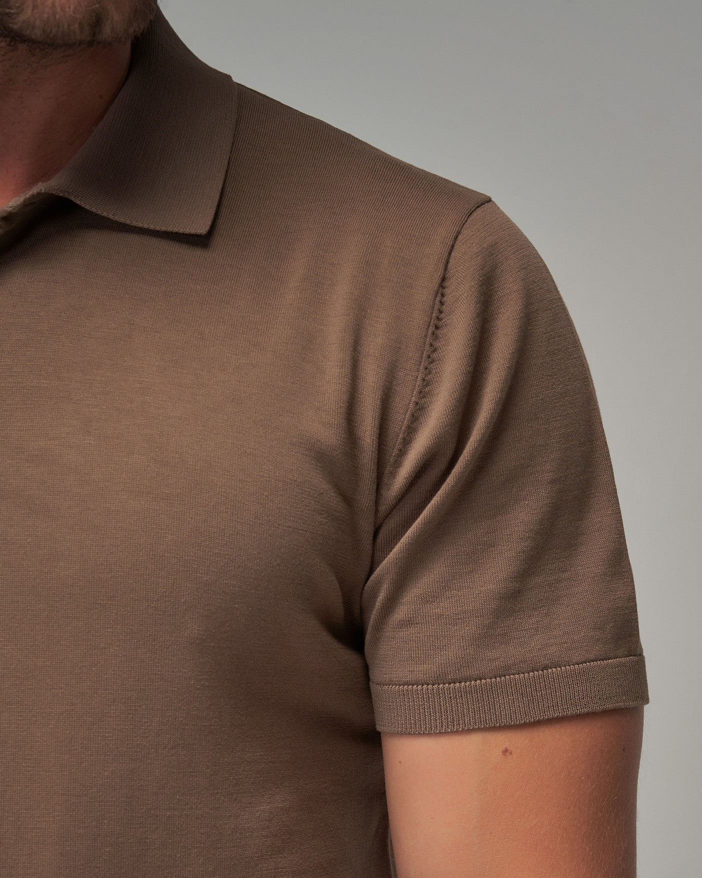 Knit Polo - Mocha - Brent Wilson
