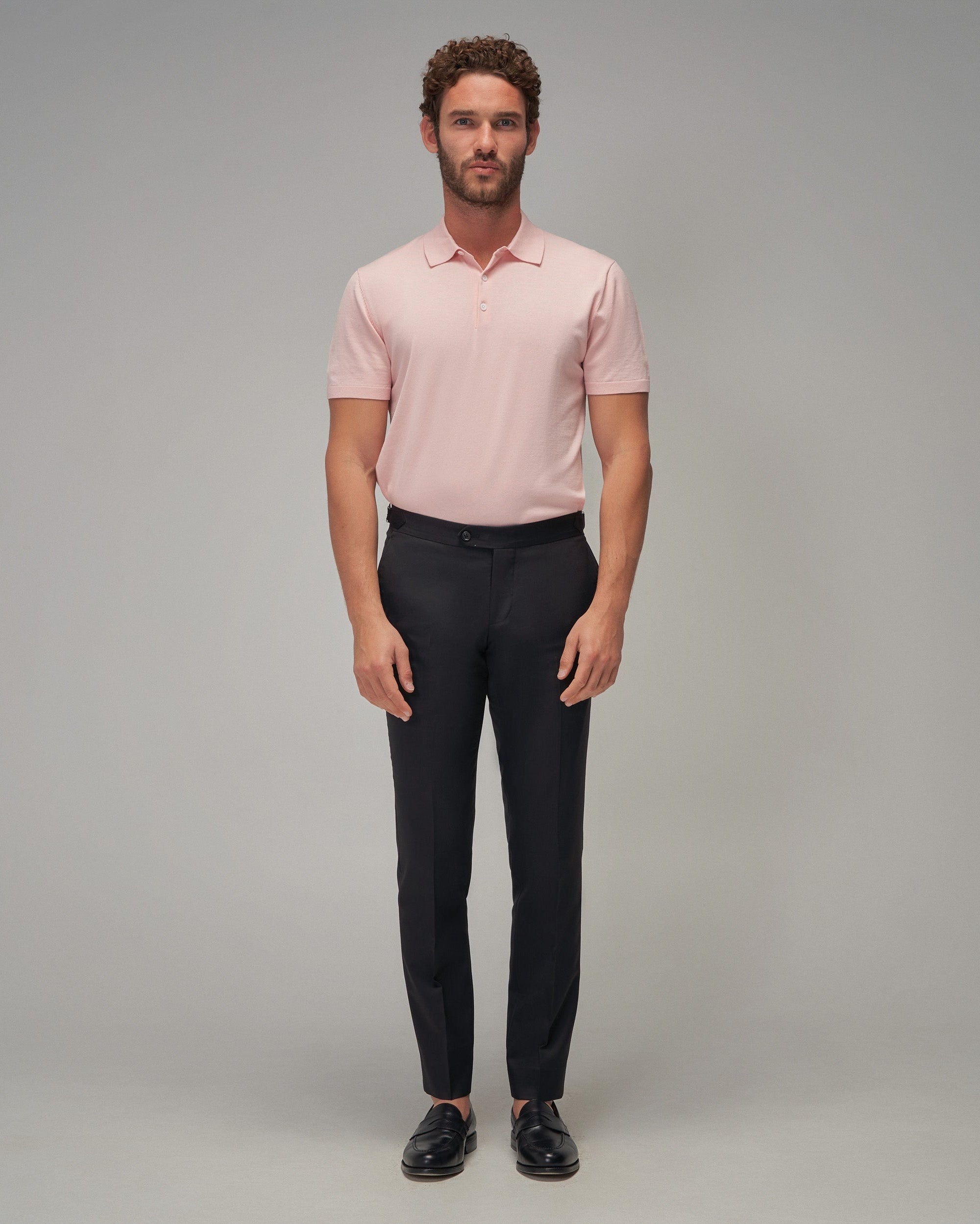 Knit Polo - Pink - Brent Wilson