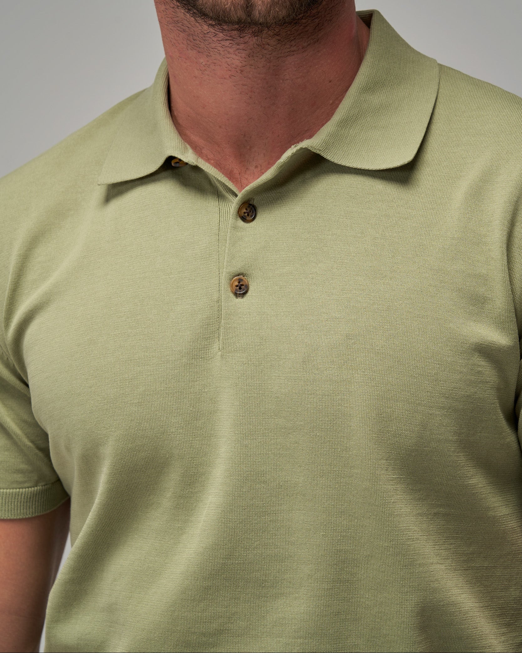 Knit Polo - Sage - Brent Wilson