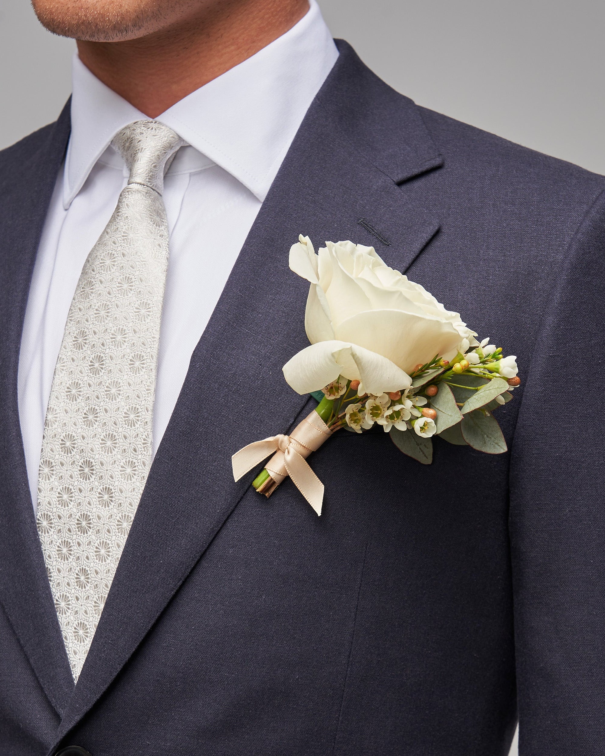 Navy Cotton / Linen 2 Piece Suit - Brent Wilson