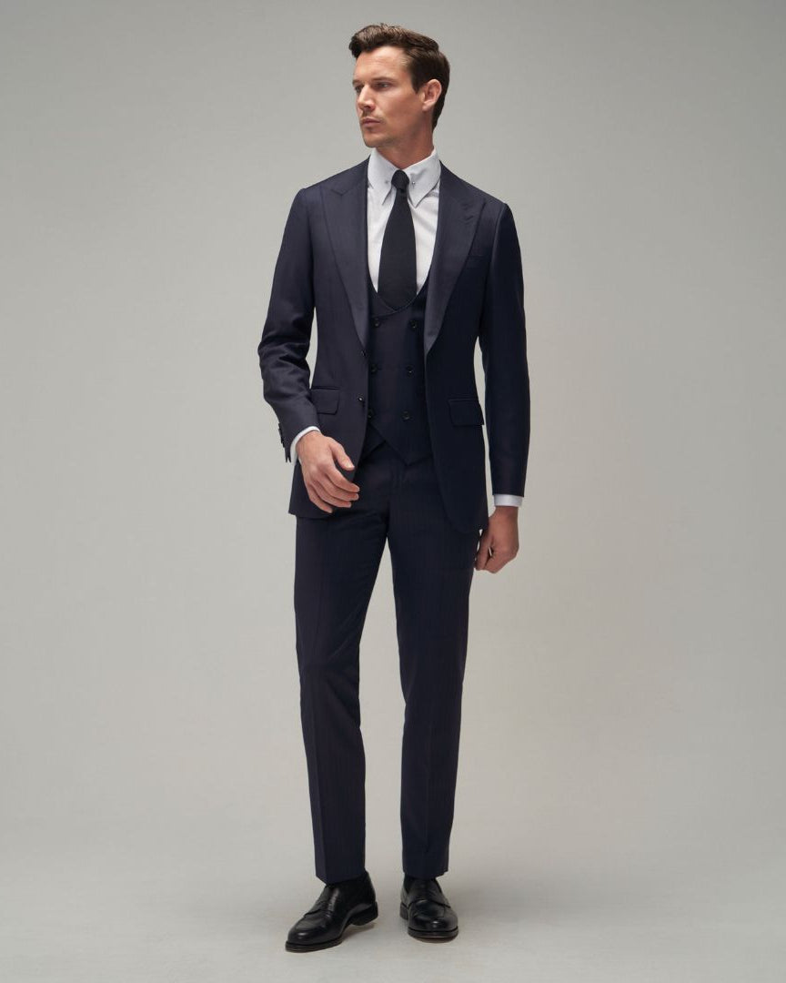 Navy / Red Stripe Suit - Brent Wilson