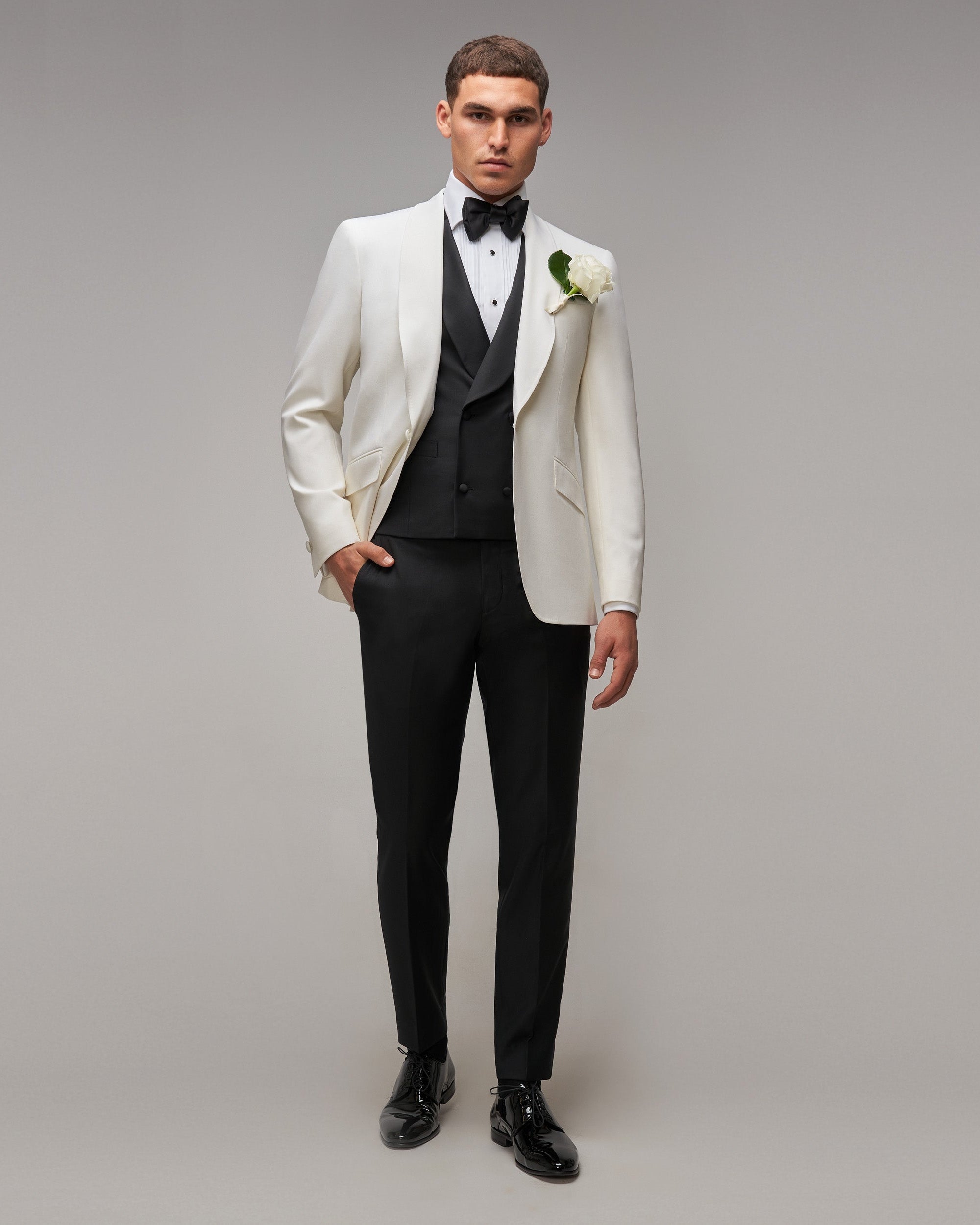 Off White Shawl Tuxedo - Brent Wilson