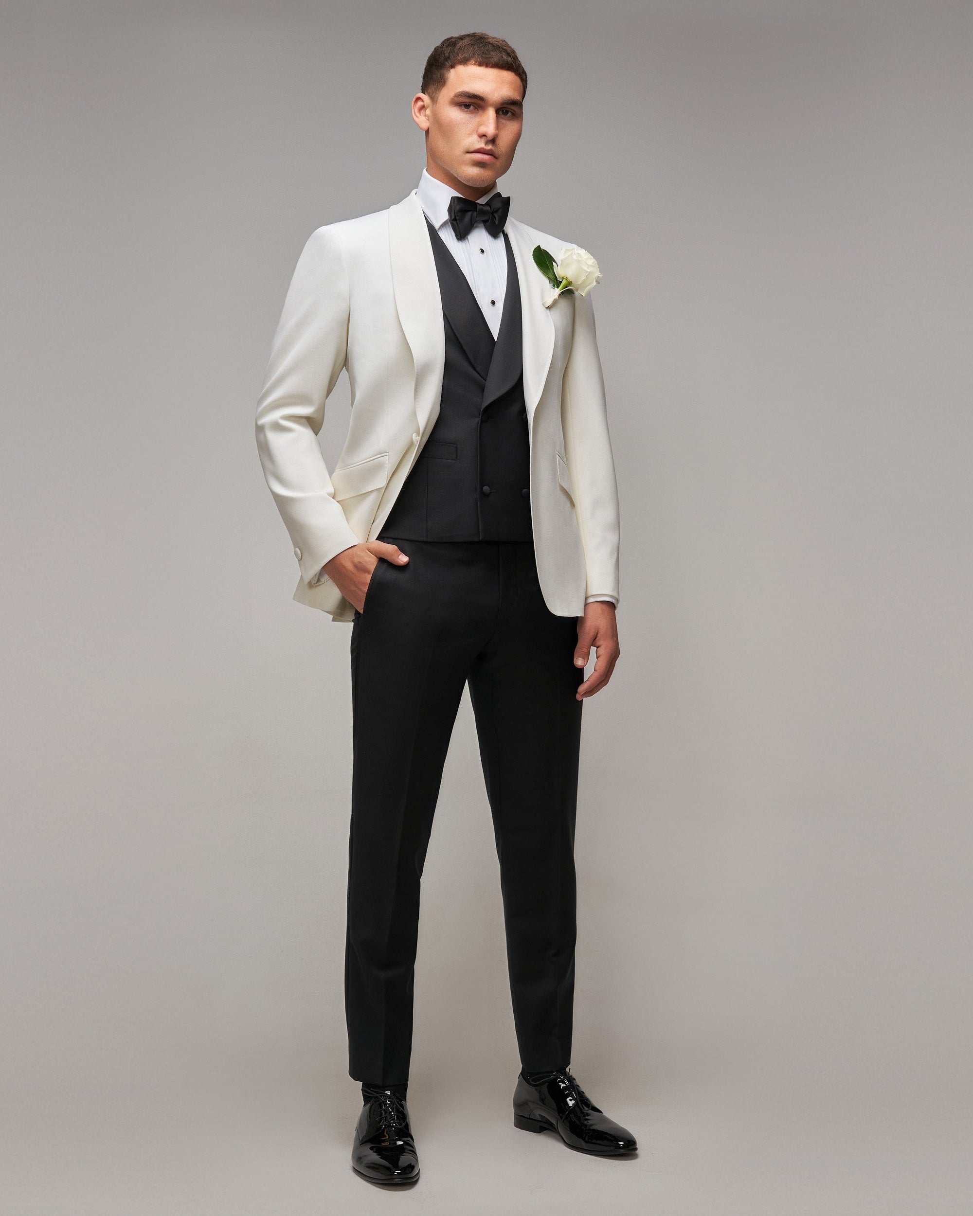 Off White Shawl Tuxedo - Brent Wilson