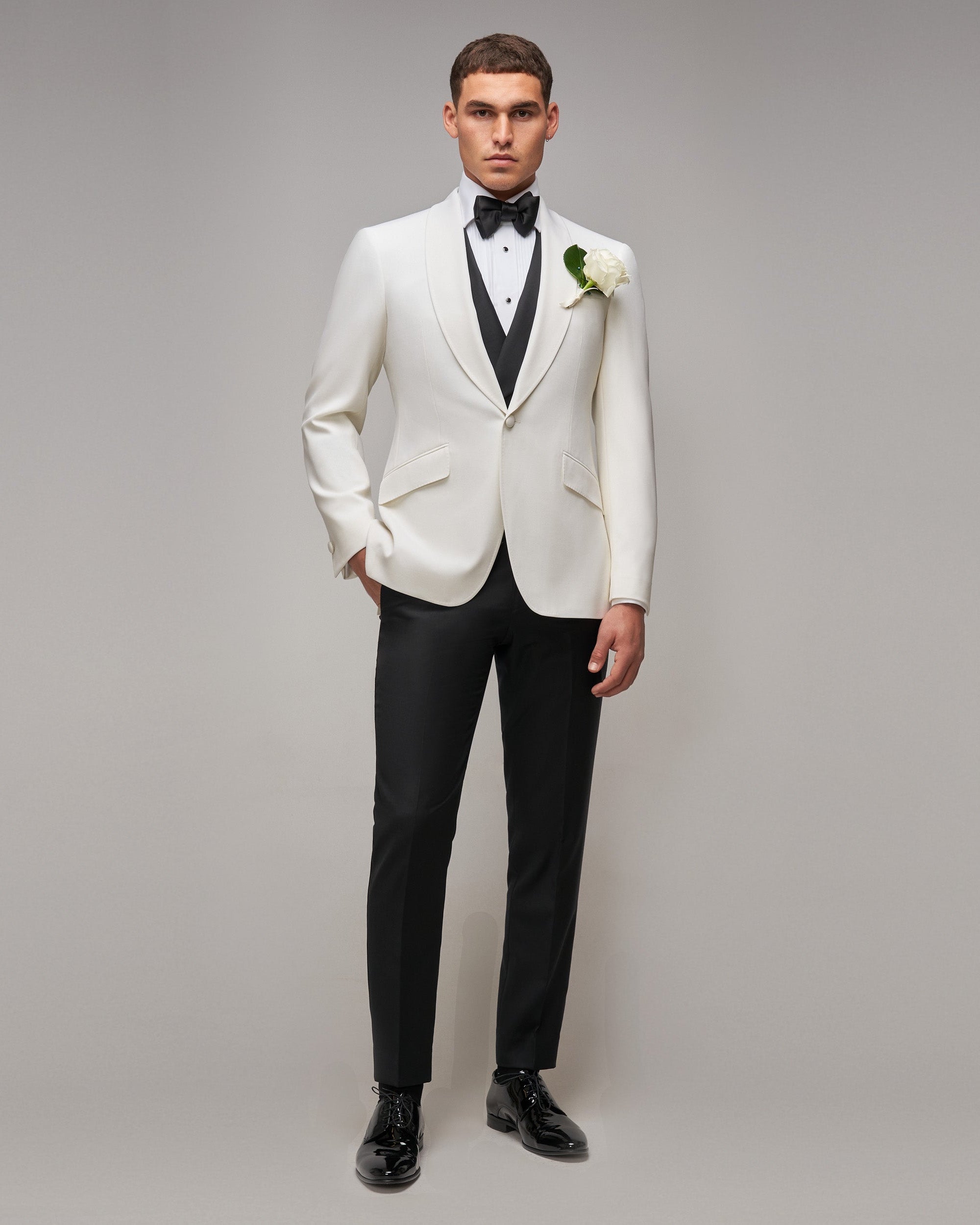 Off White Shawl Tuxedo - Brent Wilson