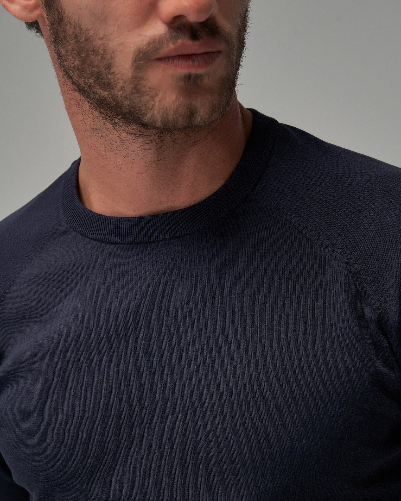 Raglan Sleeve T-Shirt - Navy - Brent Wilson