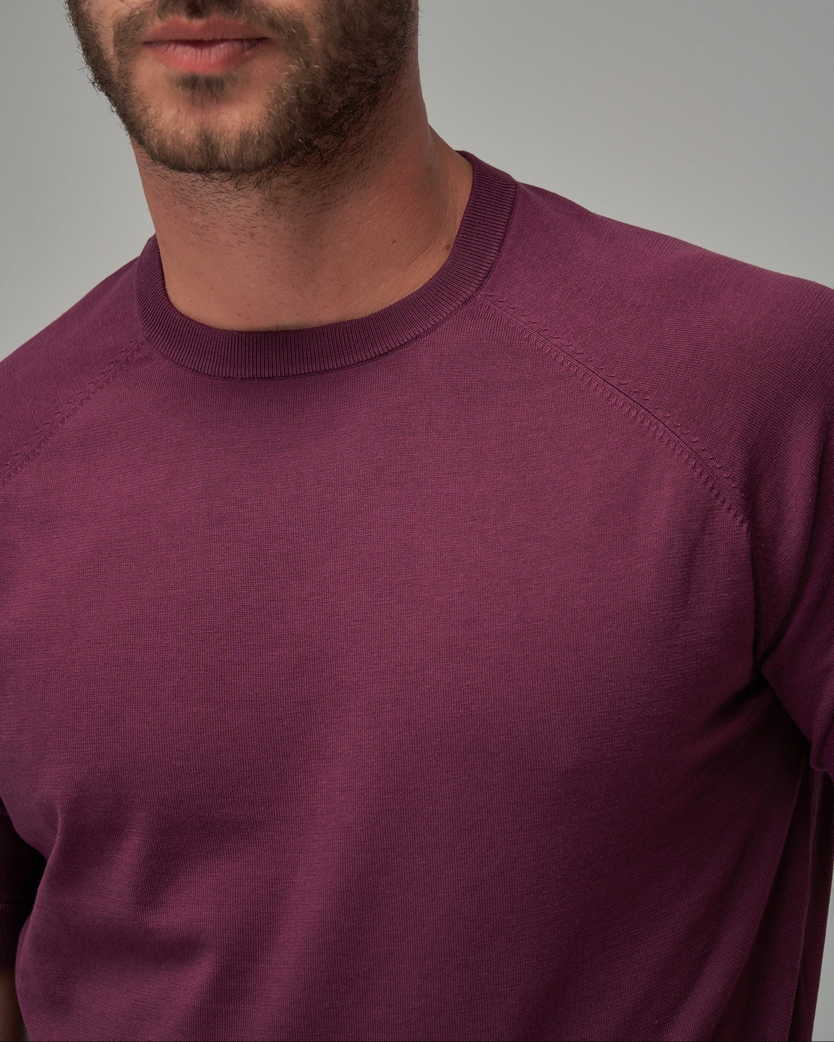 Raglan Sleeve T-Shirt - Plum - Brent Wilson
