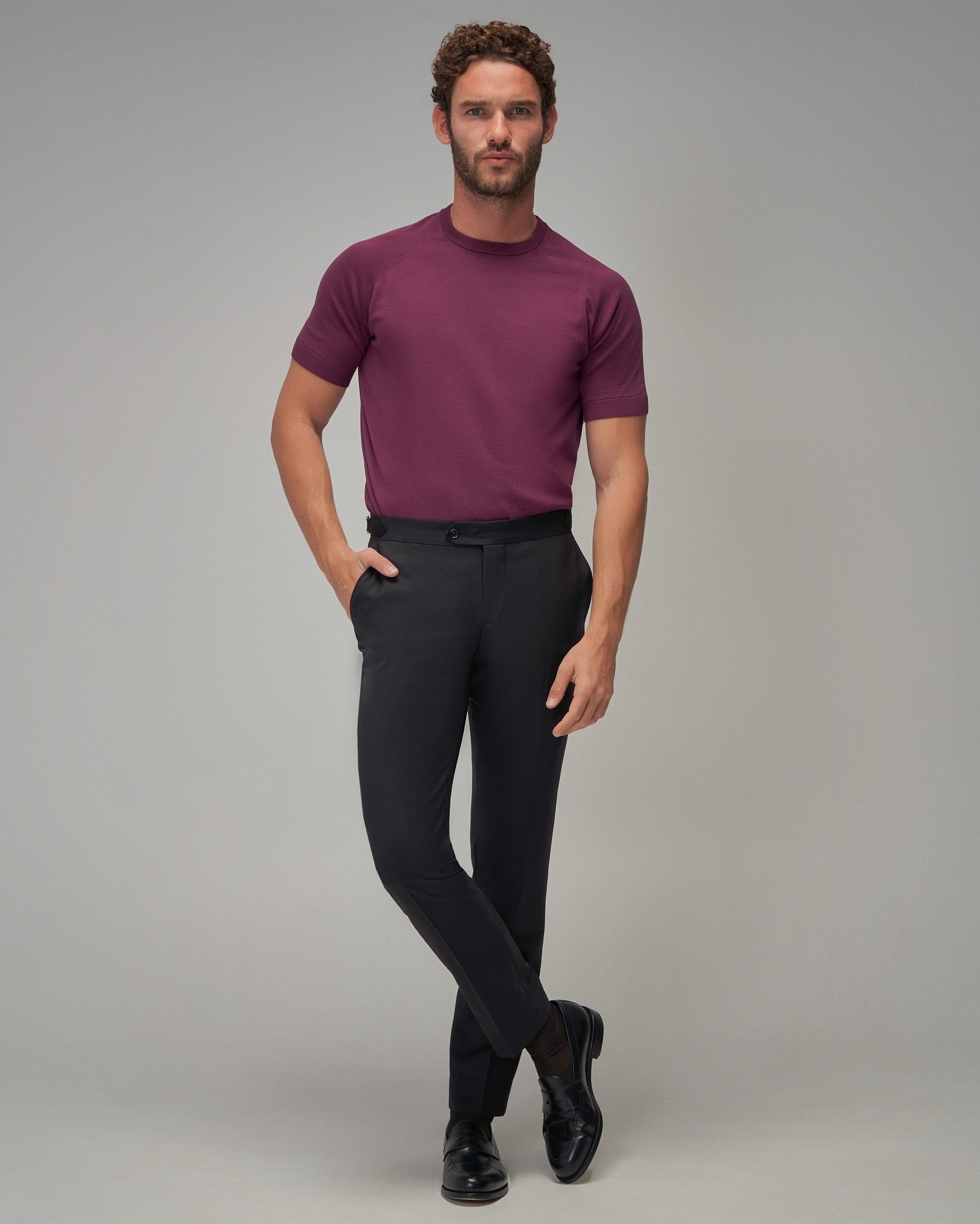 Raglan Sleeve T-Shirt - Plum - Brent Wilson