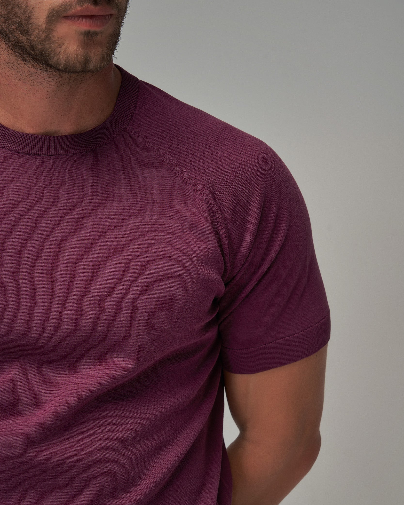 Raglan Sleeve T-Shirt - Plum - Brent Wilson