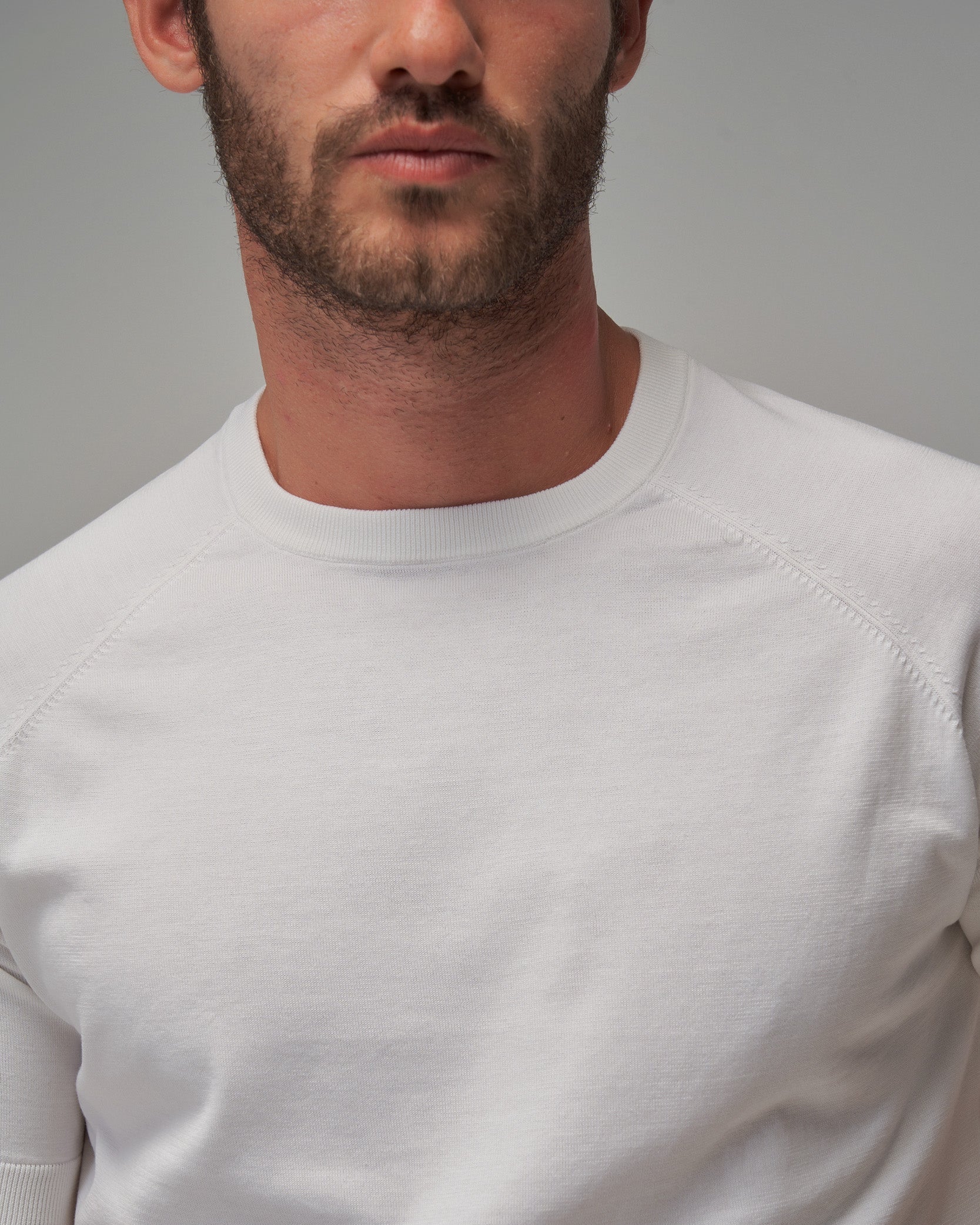 Raglan Sleeve T-Shirt - White - Brent Wilson