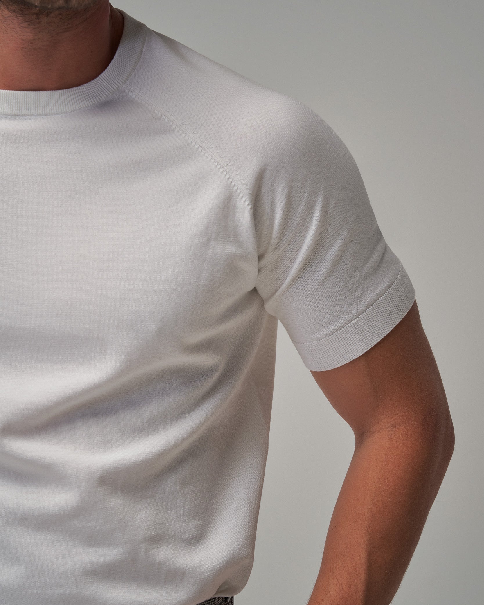 Raglan Sleeve T-Shirt - White - Brent Wilson