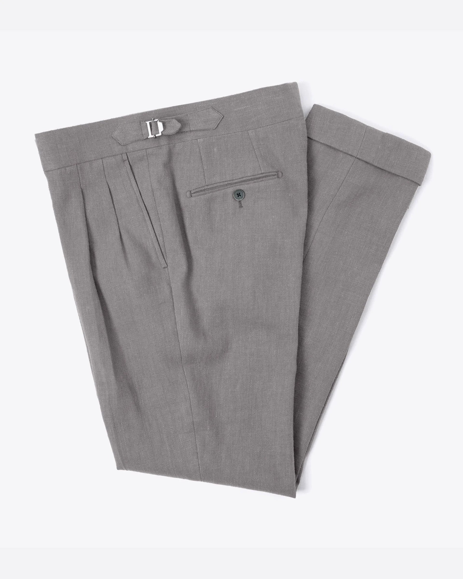 mens grey pleated dress pants Brent Wilson Men's Pleated Pants Grey