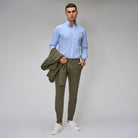 Army Green Linen Suit - Brent Wilson