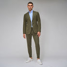 Army Green Linen Suit - Brent Wilson