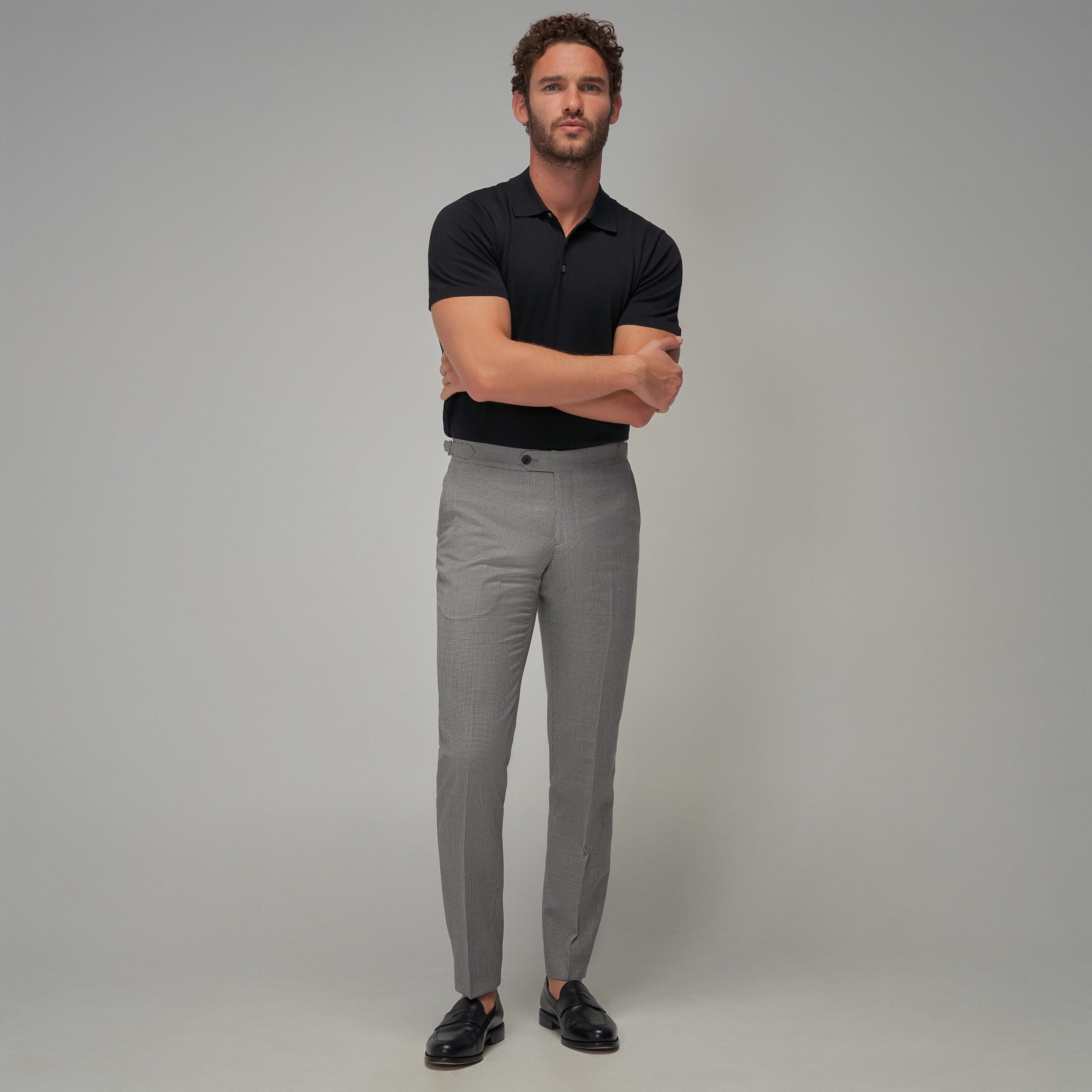 Knit Polo - Black - Brent Wilson