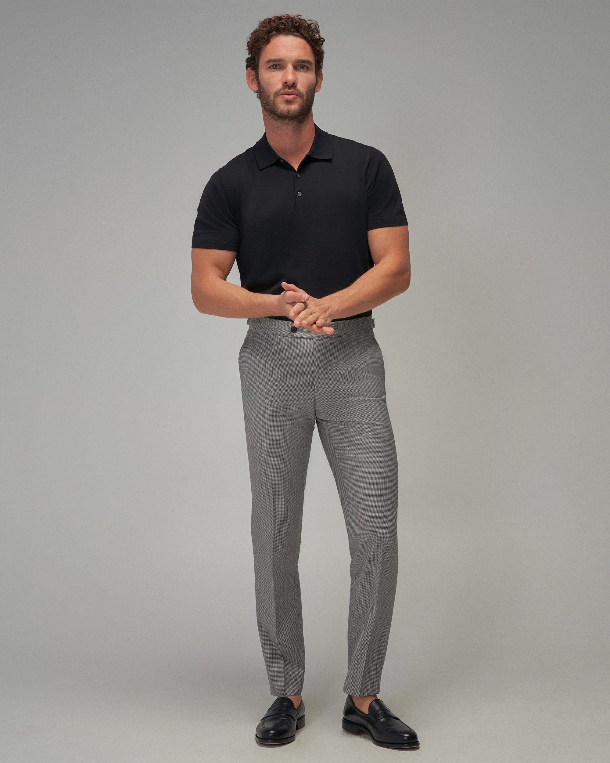 Knit Polo - Black - Brent Wilson