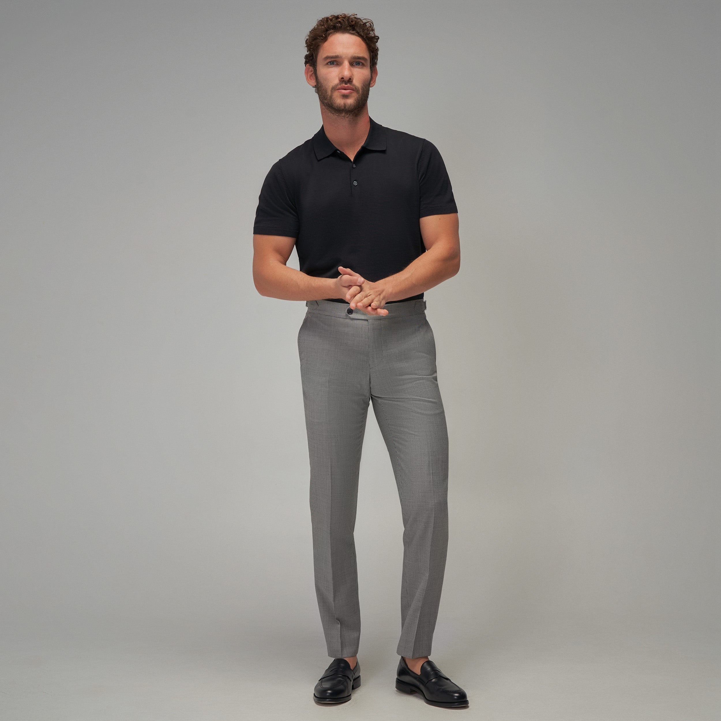Knit Polo - Black - Brent Wilson
