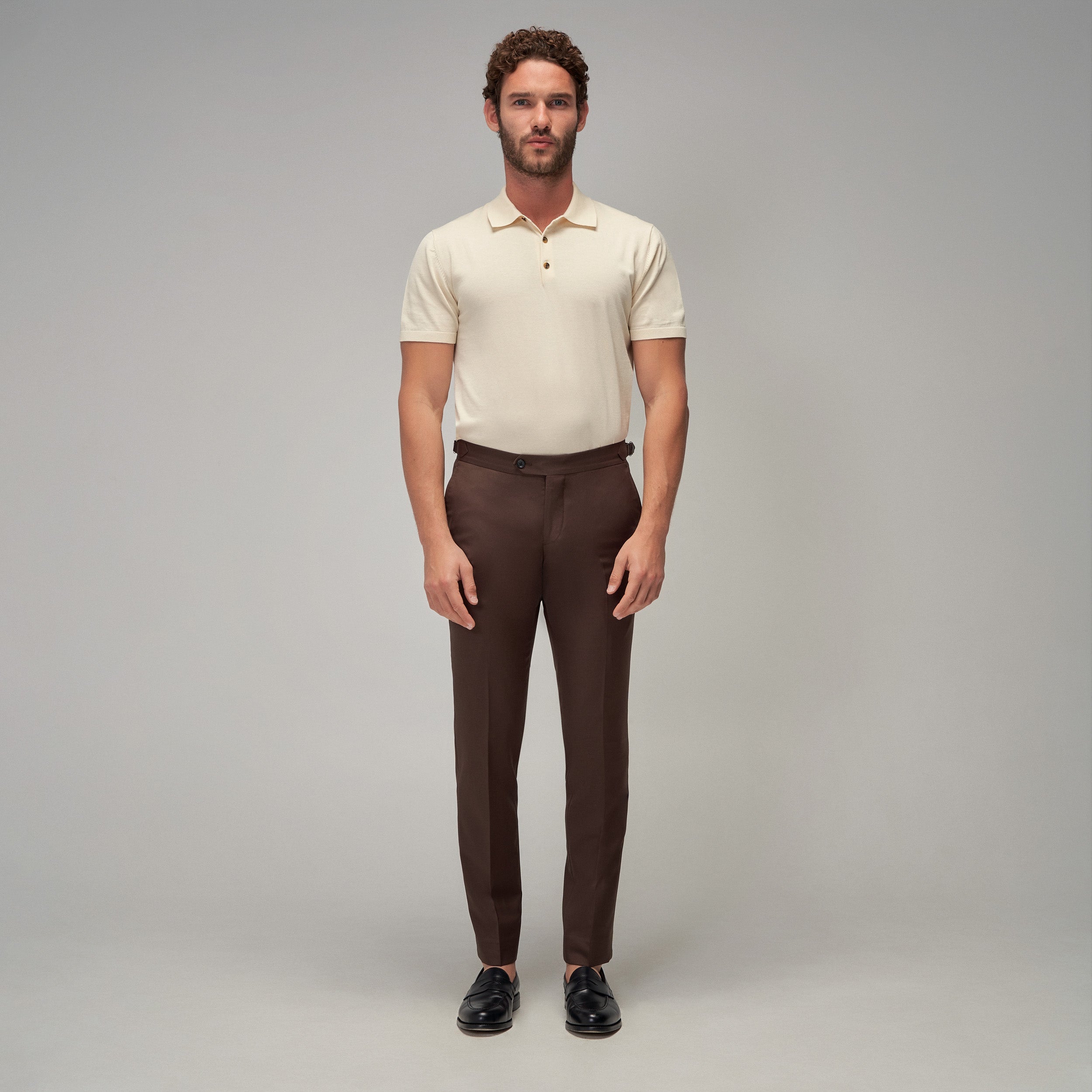 Knit Polo - Cream - Brent Wilson