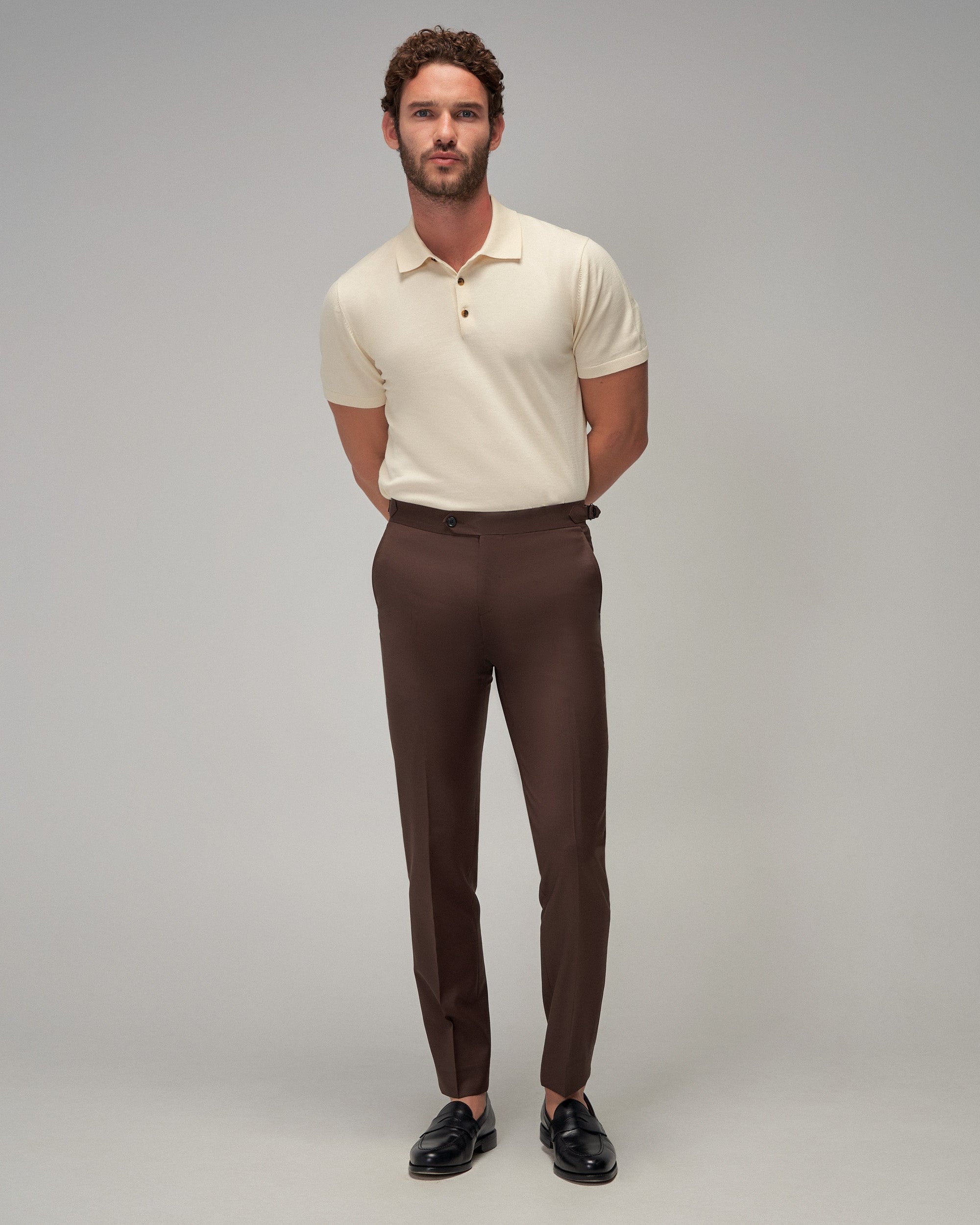 Knit Polo - Cream - Brent Wilson