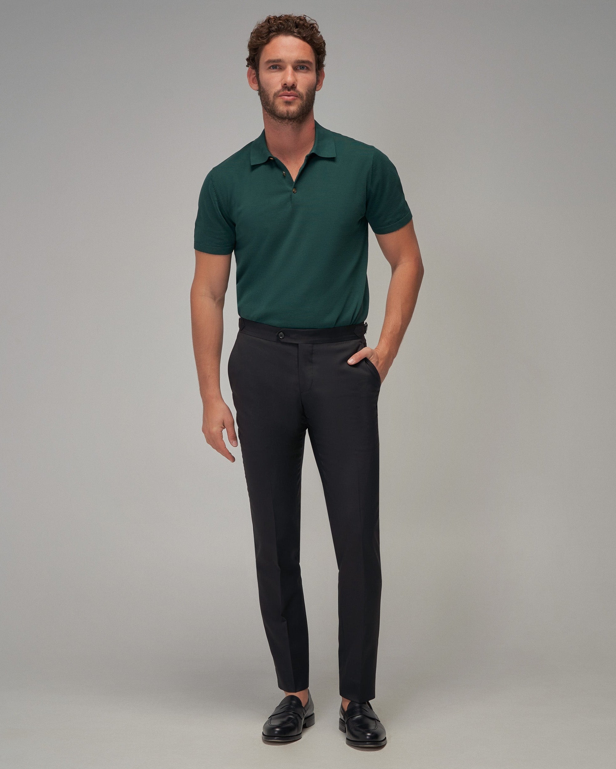 Knit Polo - Green - Brent Wilson