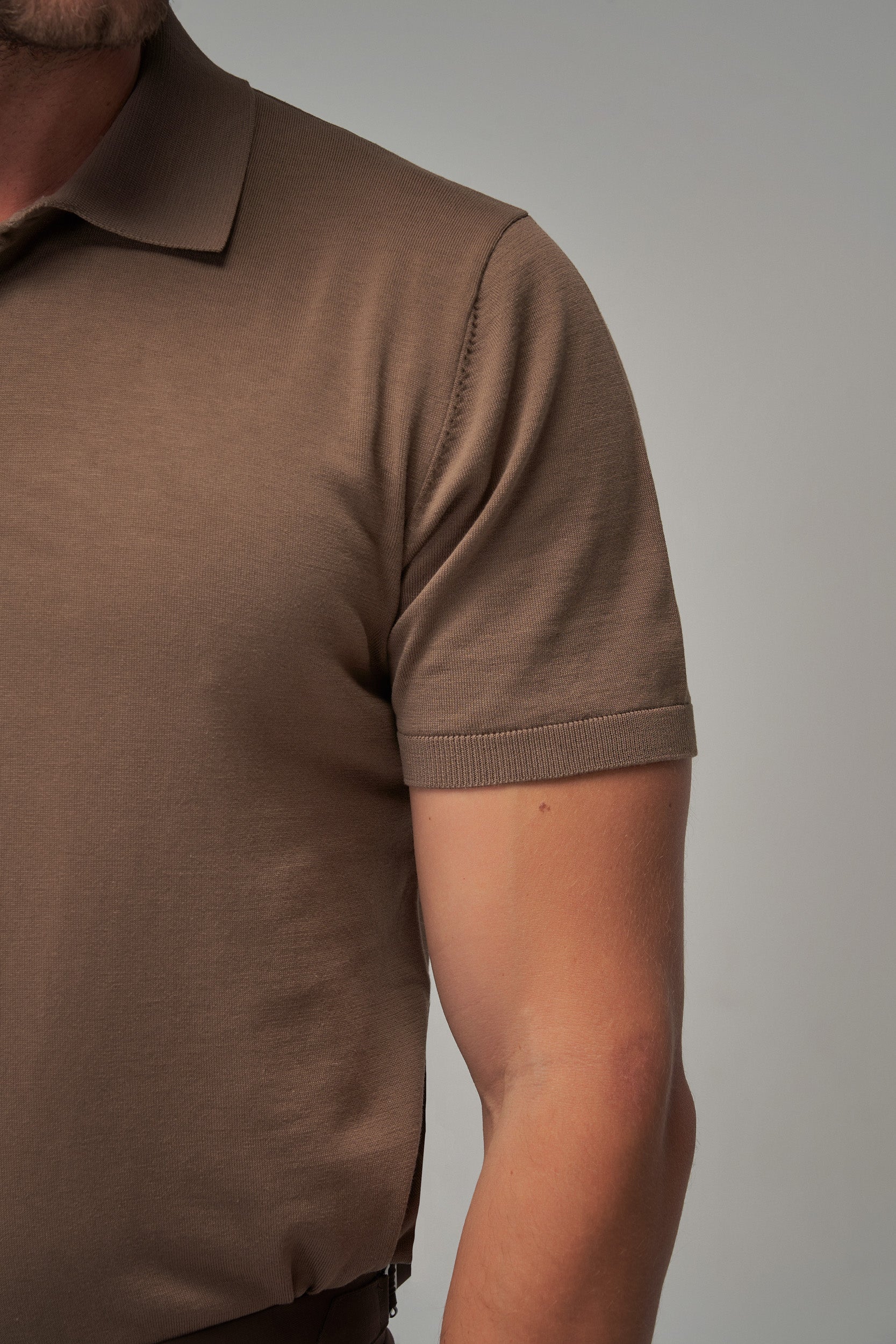 Knit Polo - Mocha - Brent Wilson