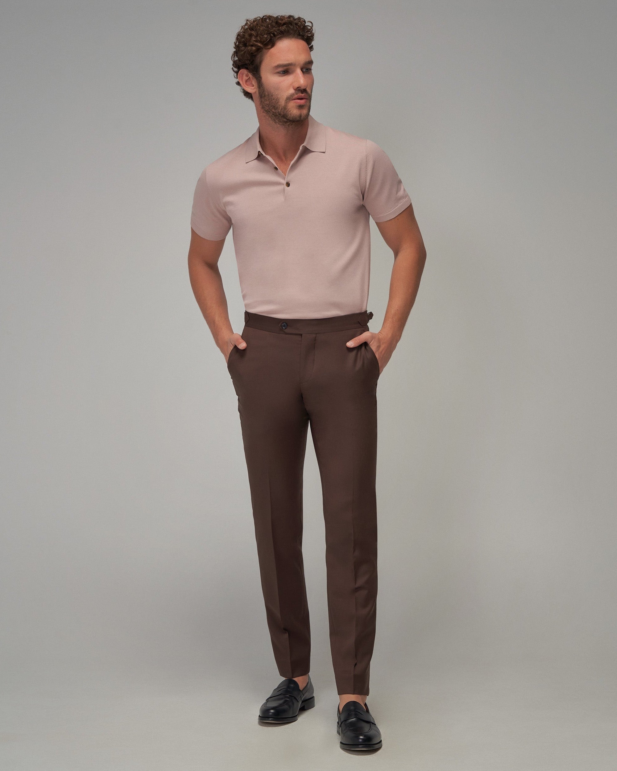 Knit Polo - Musk - Brent Wilson