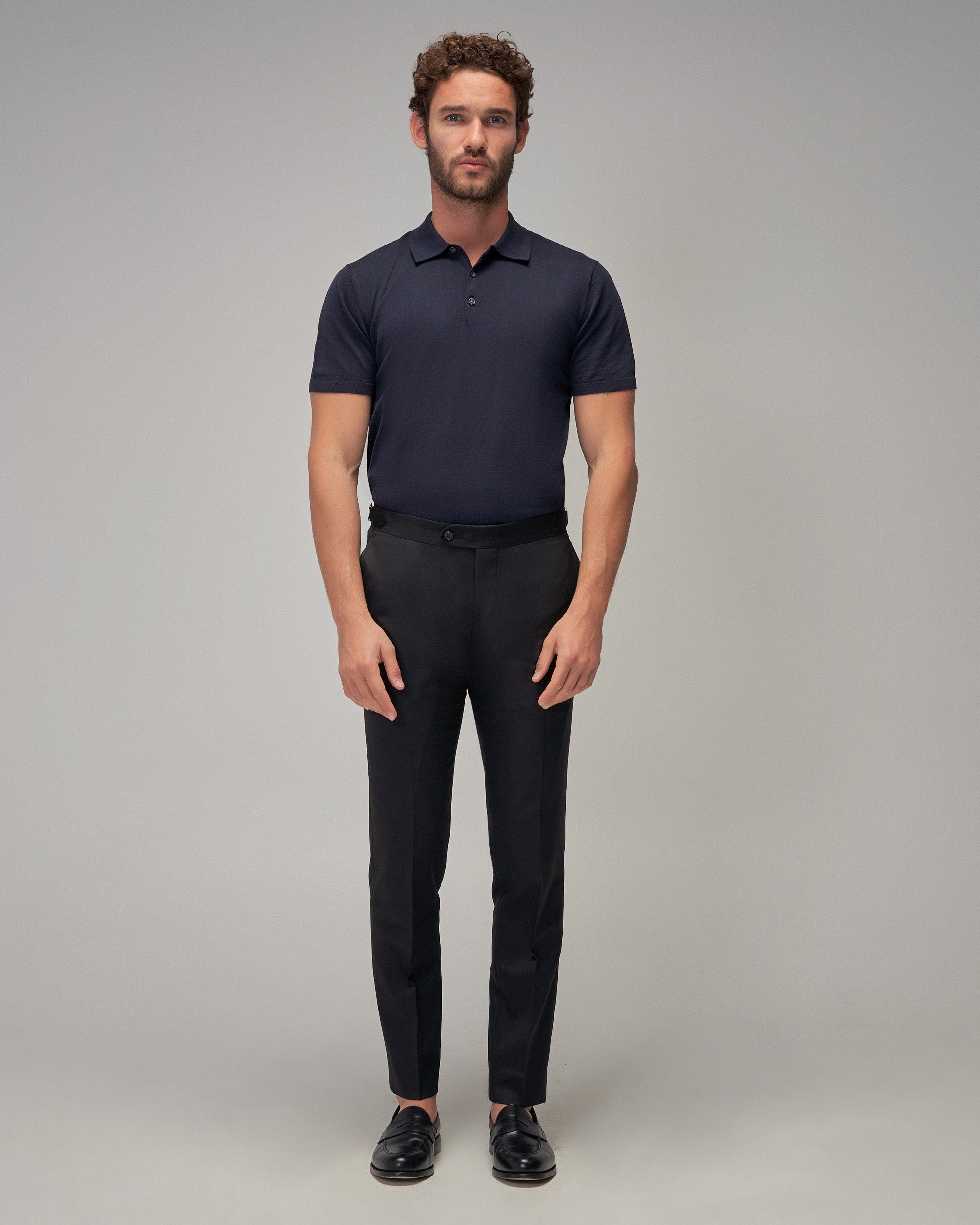 Knit Polo - Navy - Brent Wilson