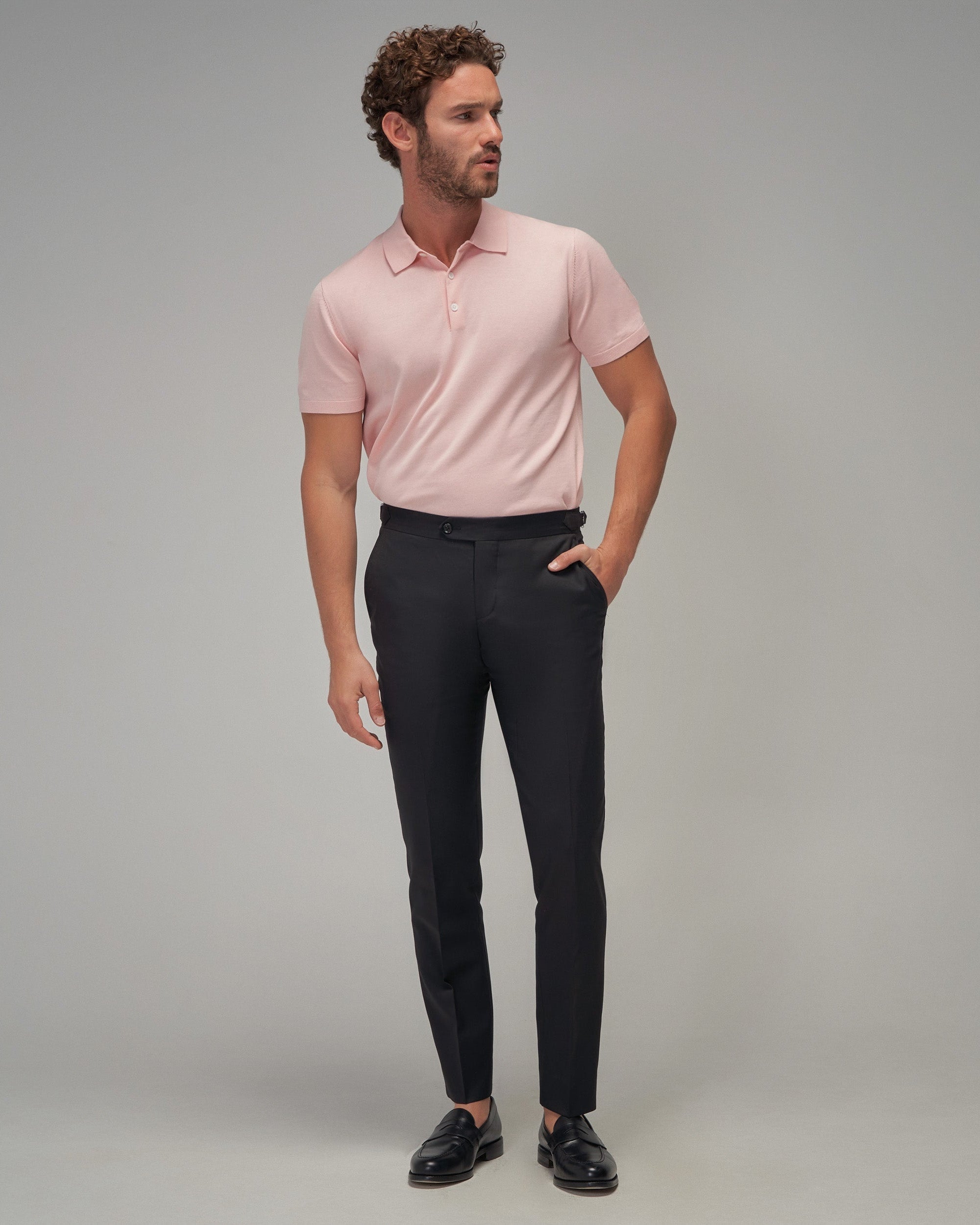 Knit Polo - Pink - Brent Wilson