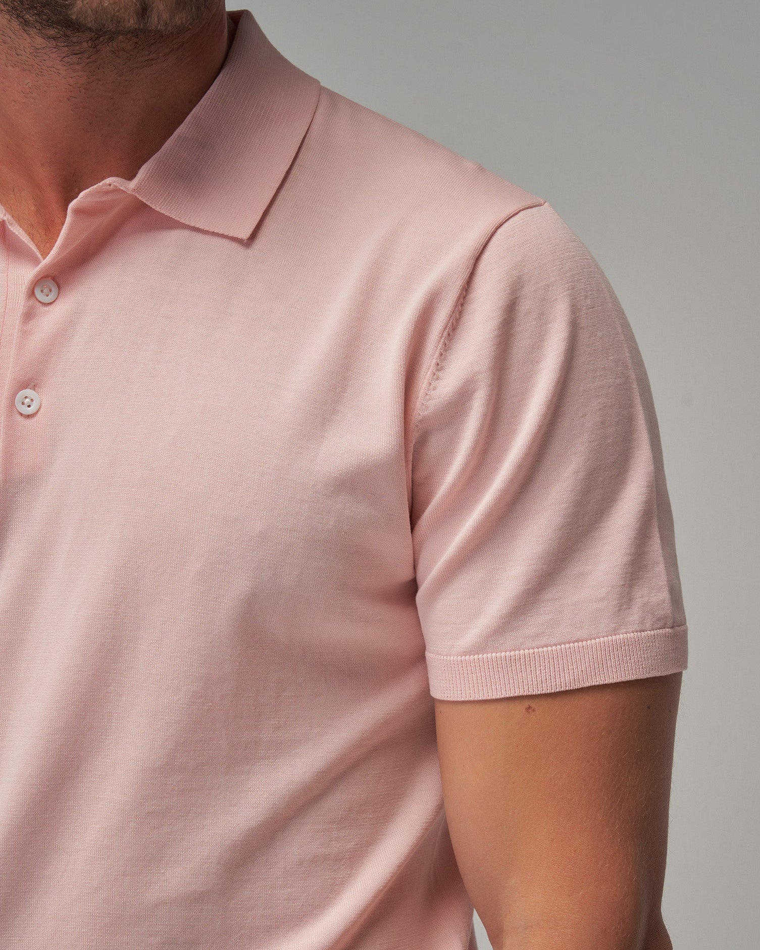 Knit Polo - Pink - Brent Wilson