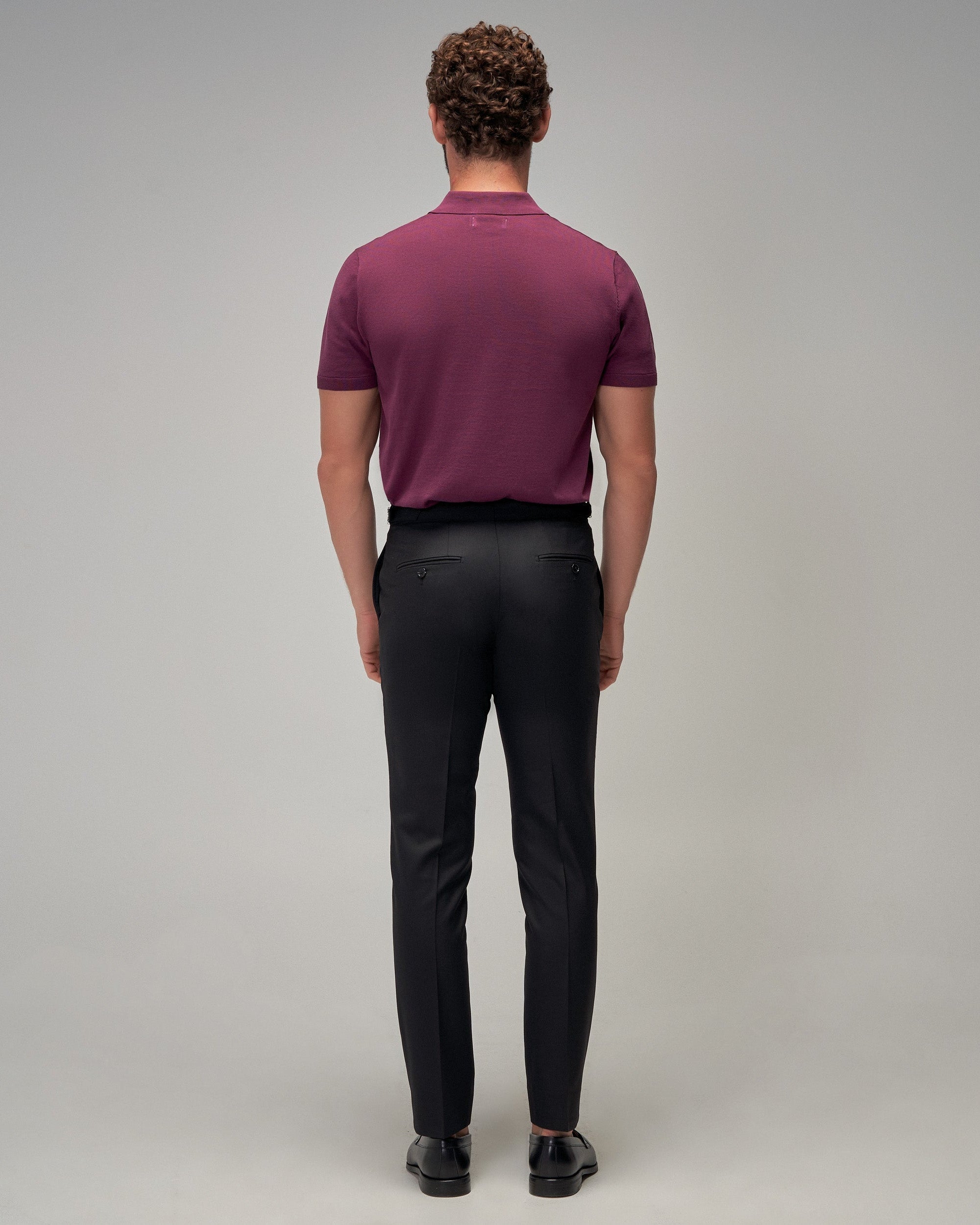 Knit Polo - Plum - Brent Wilson