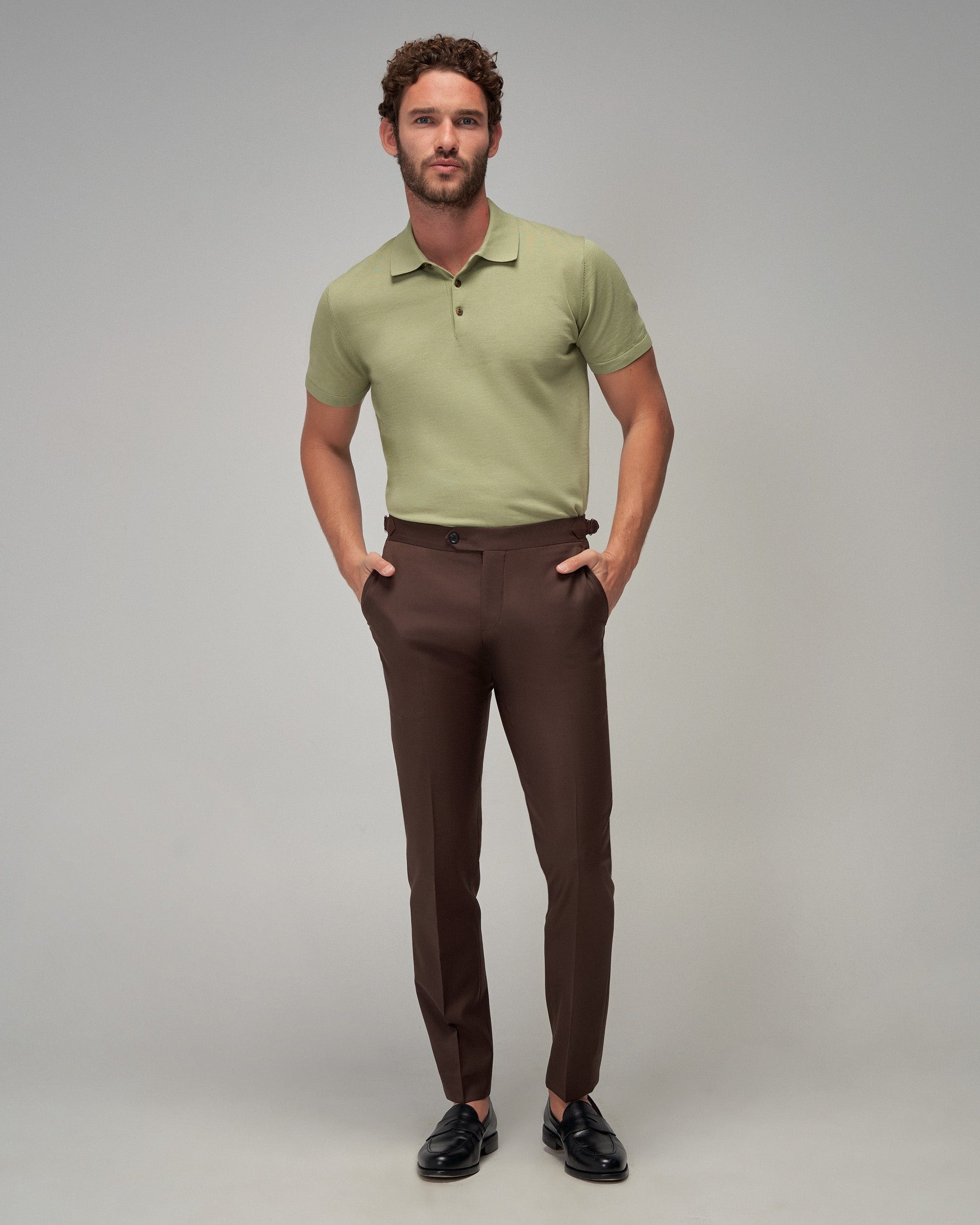 Knit Polo - Sage - Brent Wilson