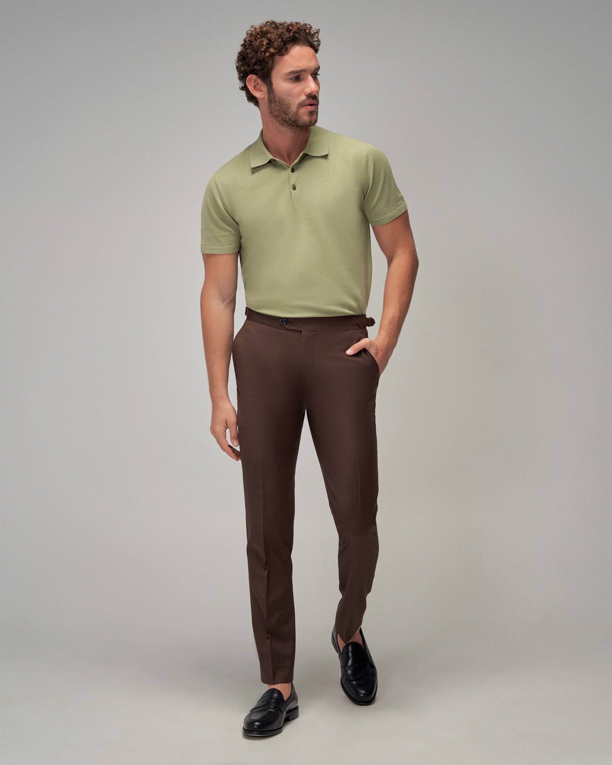 Knit Polo - Sage - Brent Wilson