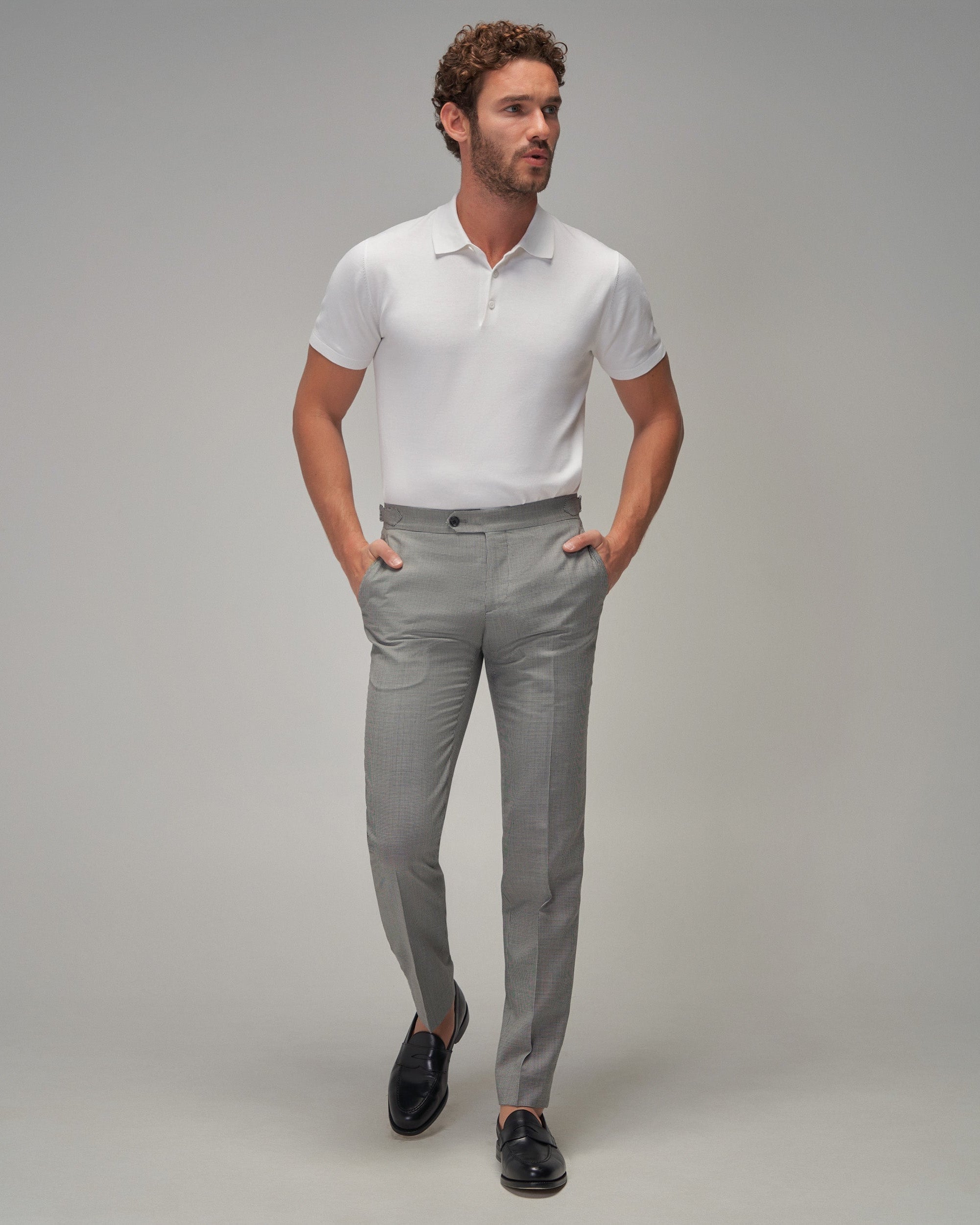 Knit Polo - White - Brent Wilson