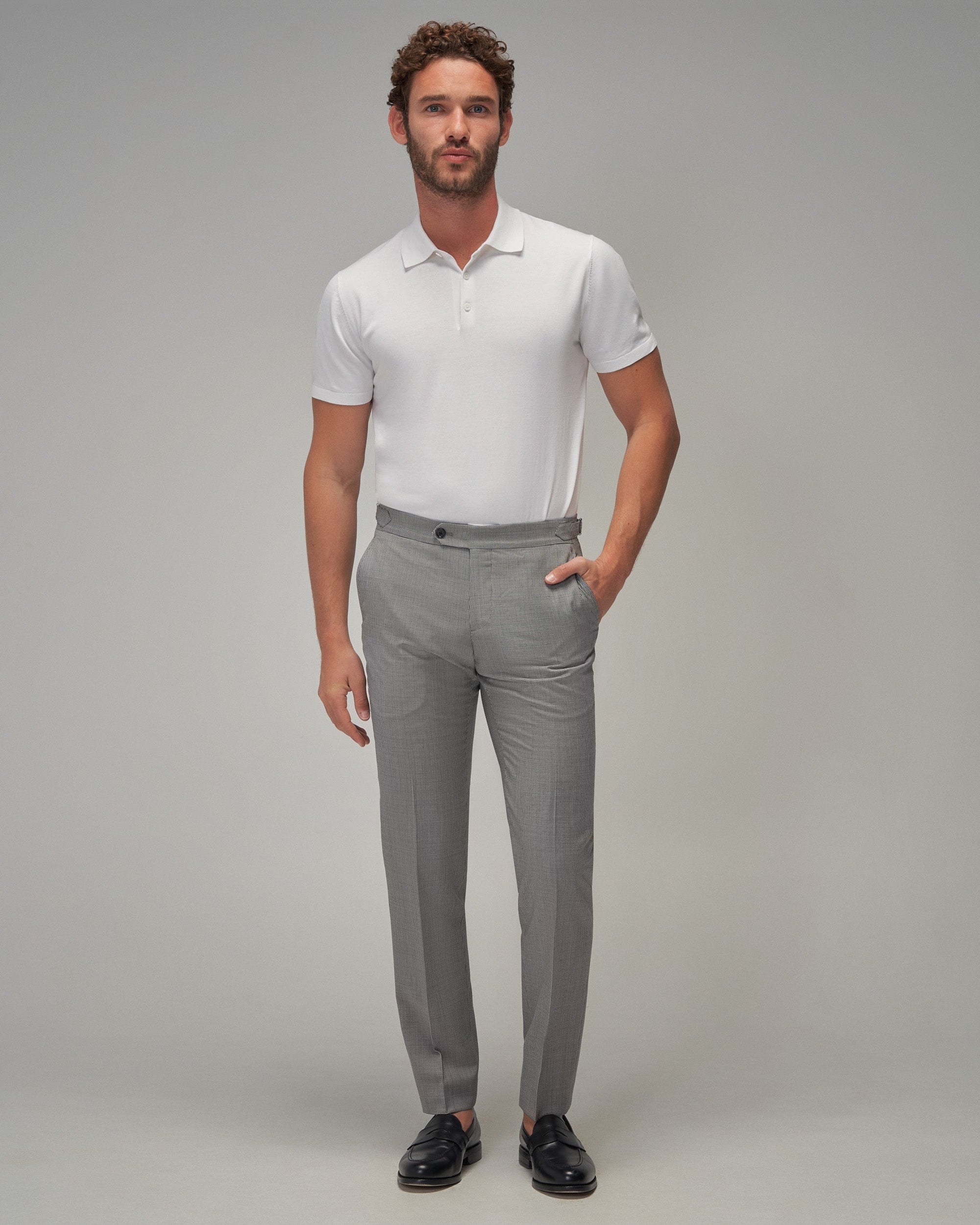 Knit Polo - White - Brent Wilson