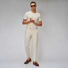 Oatmeal Linen Blend Suit - Brent Wilson