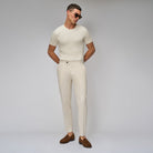 Oatmeal Linen Blend Suit - Brent Wilson