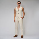 Oatmeal Linen Blend Suit - Brent Wilson
