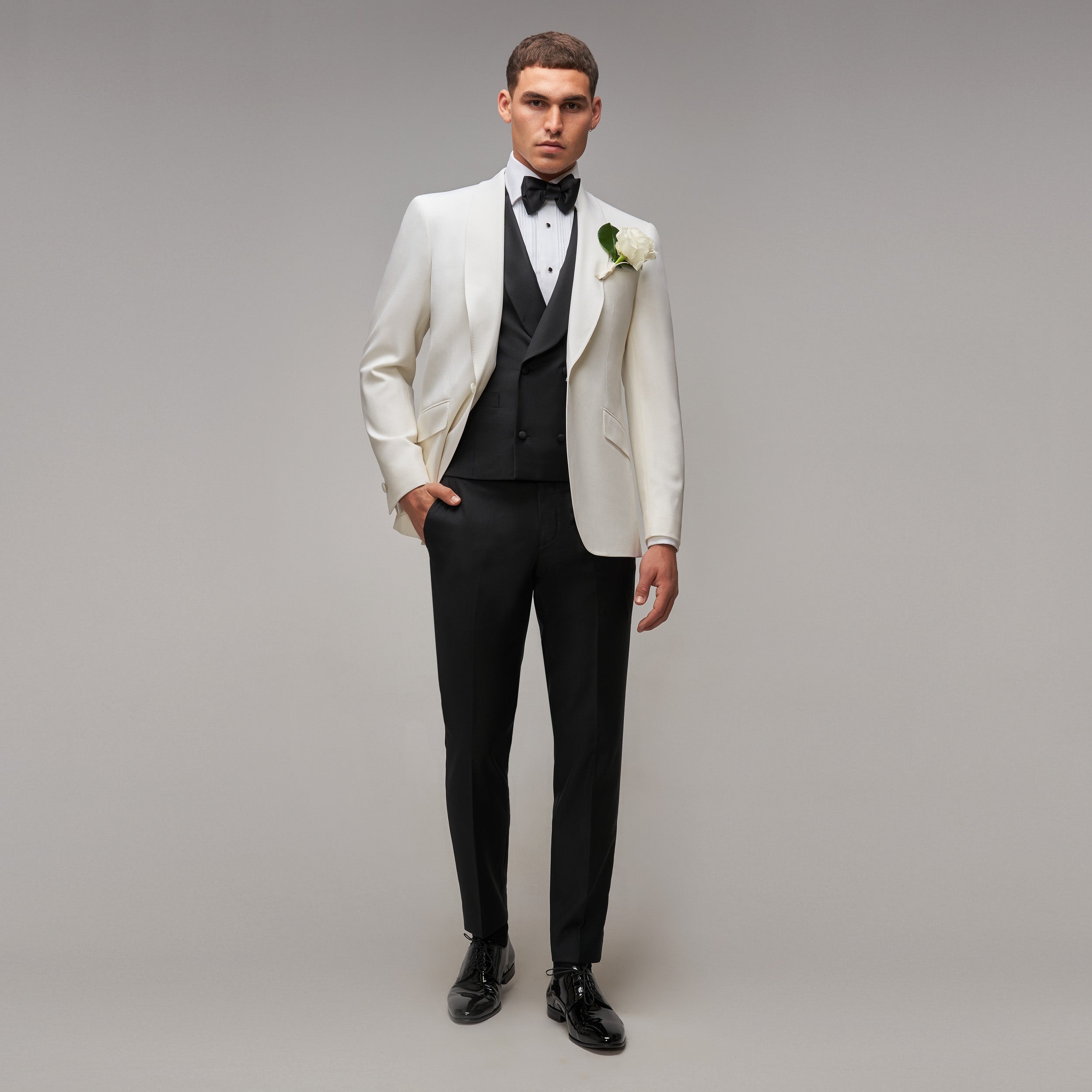 Off White Shawl Tuxedo - Brent Wilson