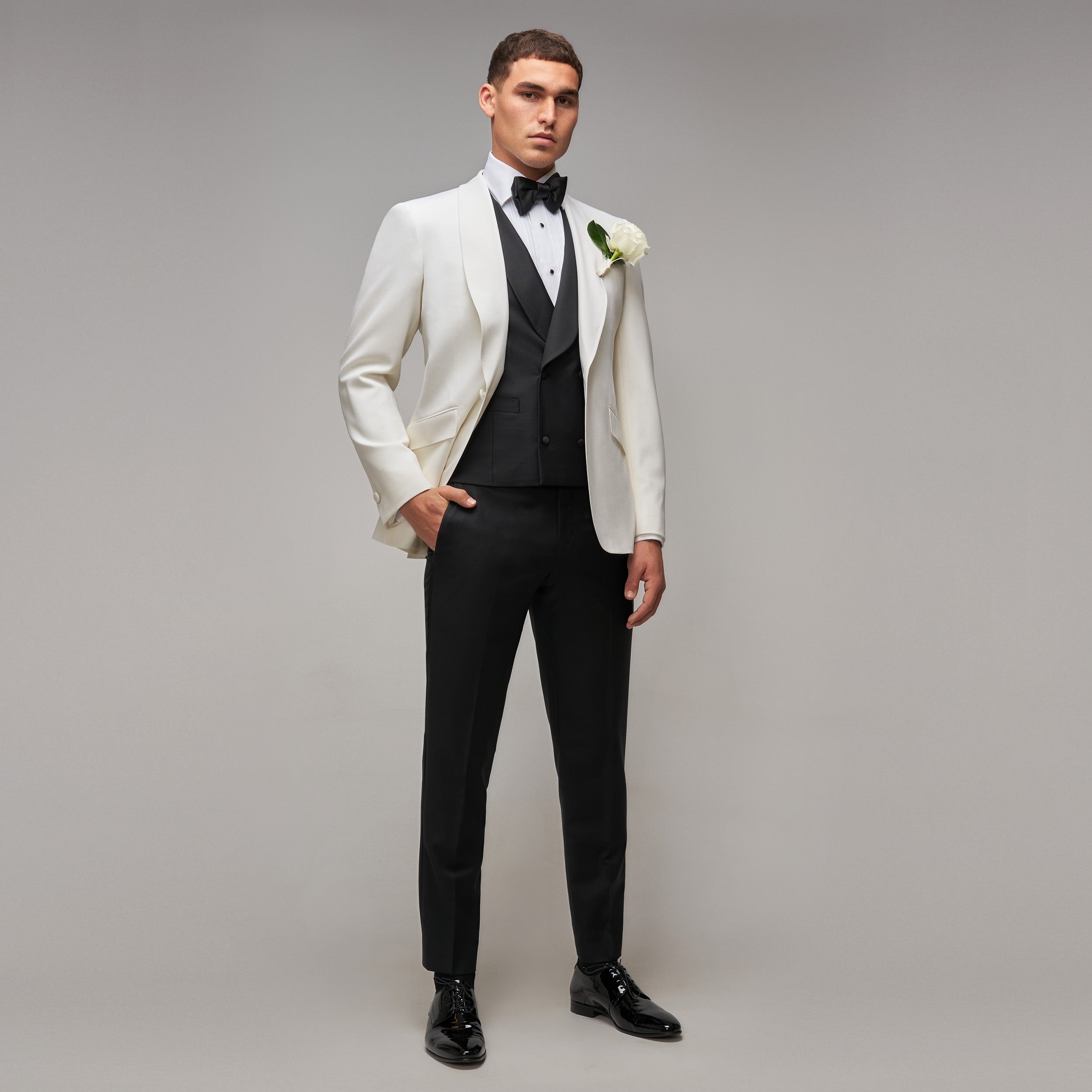 Off White Shawl Tuxedo - Brent Wilson