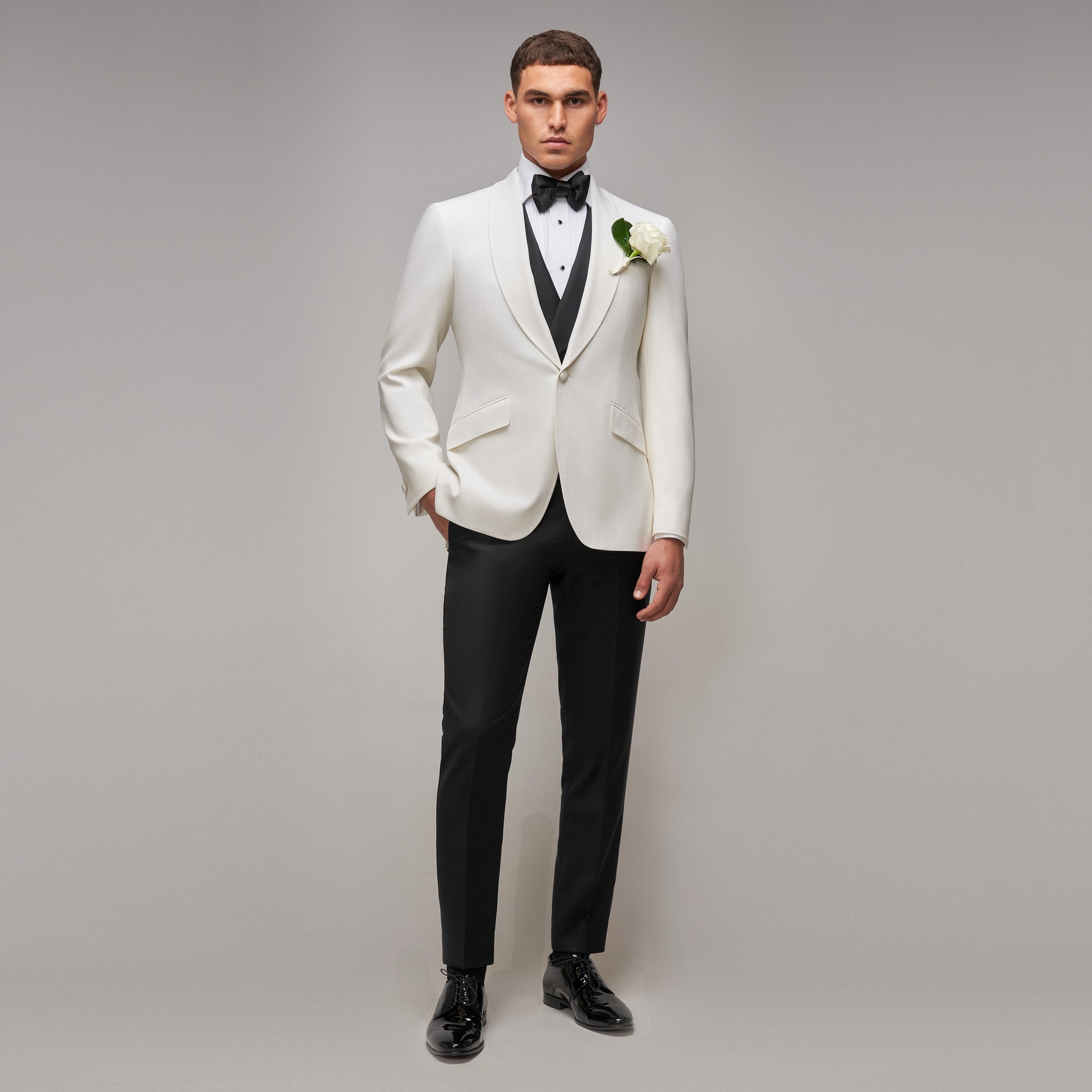 Off White Shawl Tuxedo - Brent Wilson