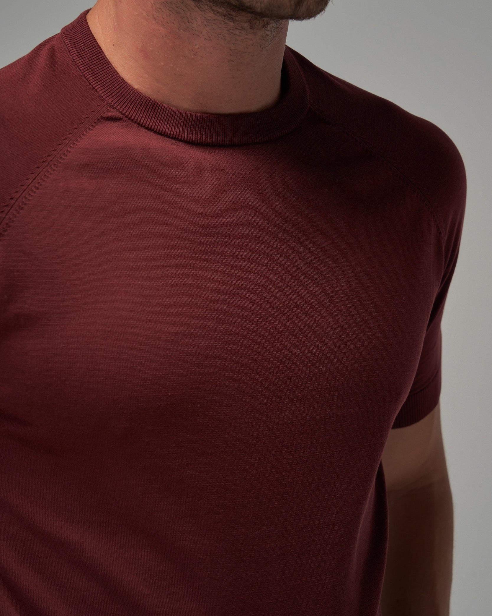 Raglan Sleeve T-Shirt - Burgundy - Brent Wilson