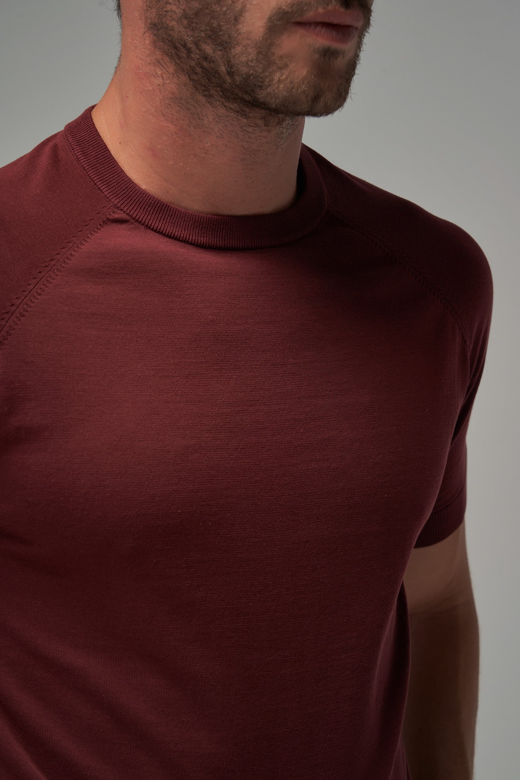 Raglan Sleeve T-Shirt - Burgundy - Brent Wilson